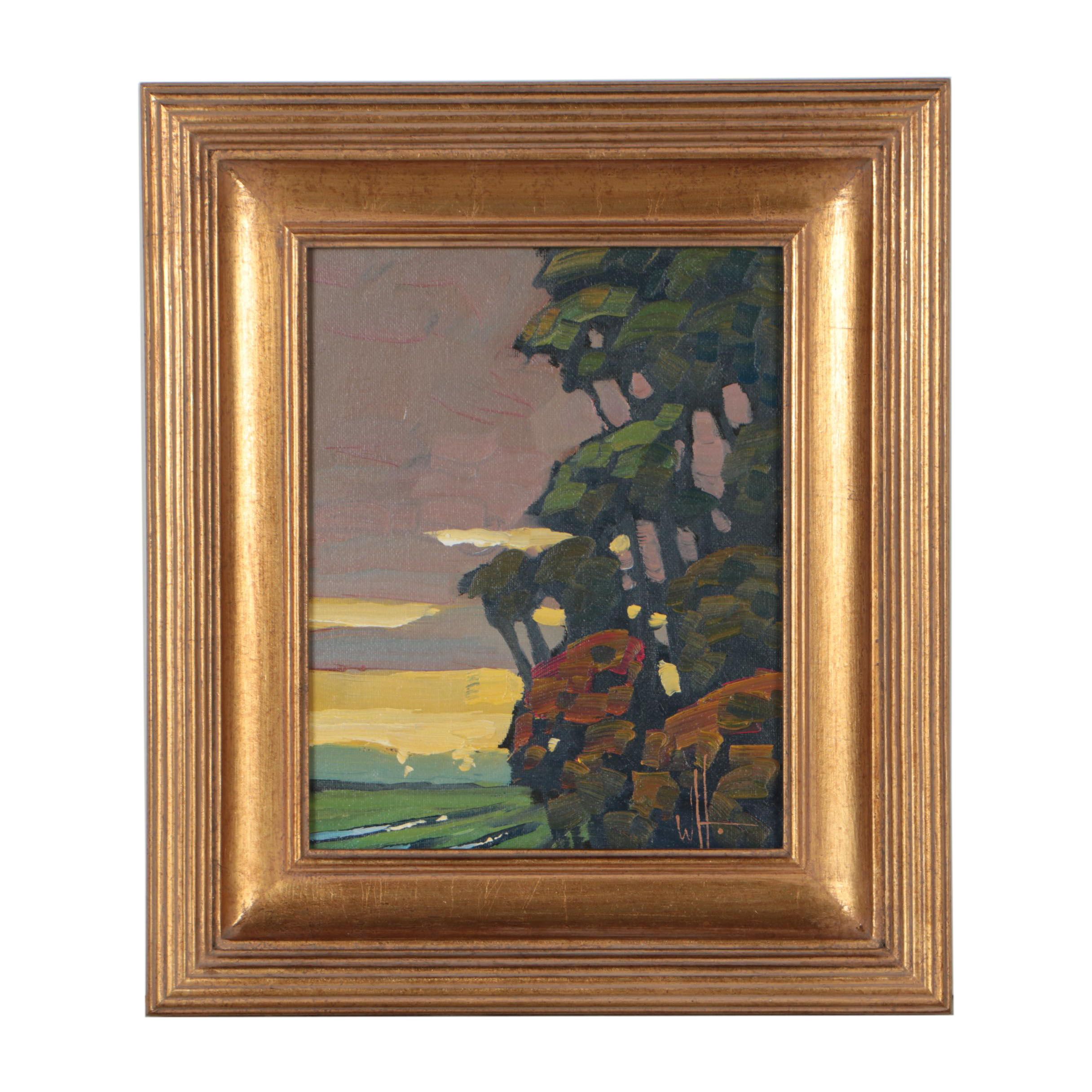 William Hawkins Landscape Oil Painting