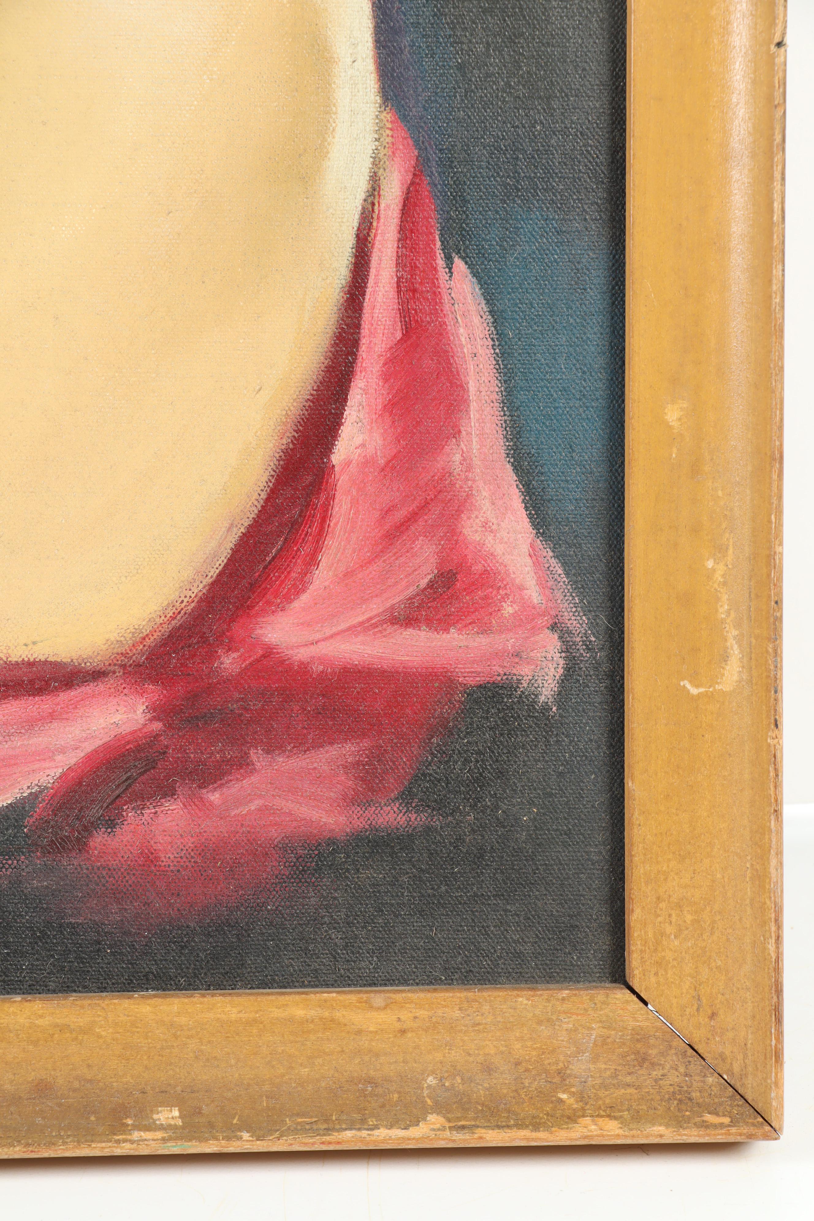 Edward d'Ancona Pinup Oil Painting