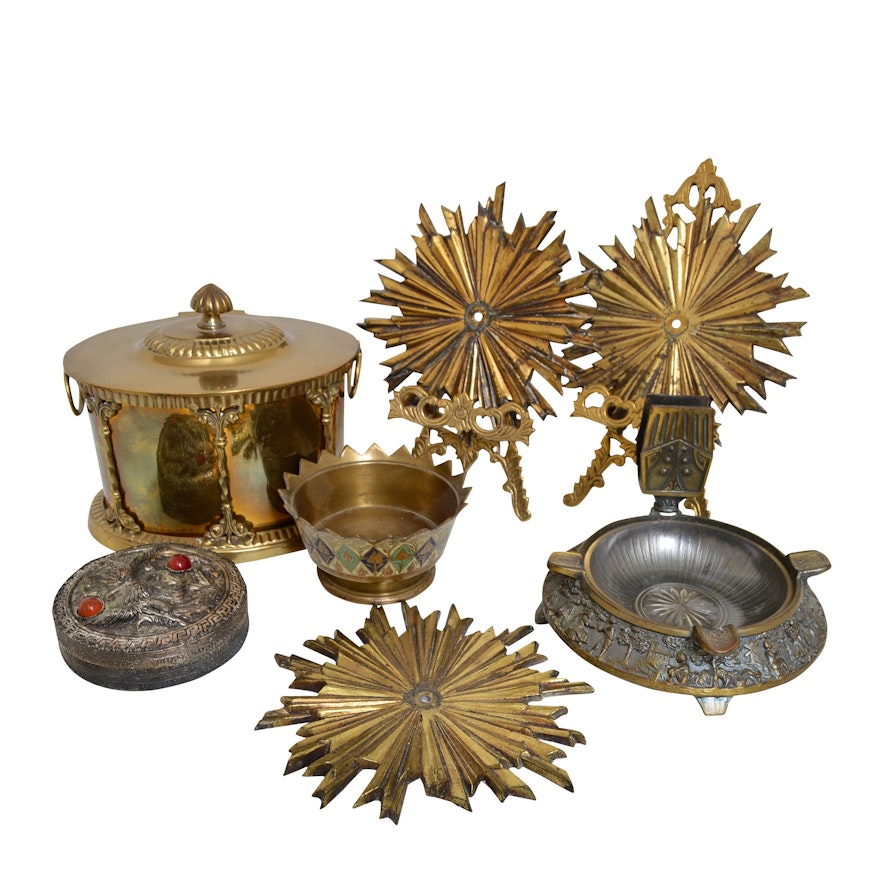 Neoclassic Style Brassware Decor, Vintage