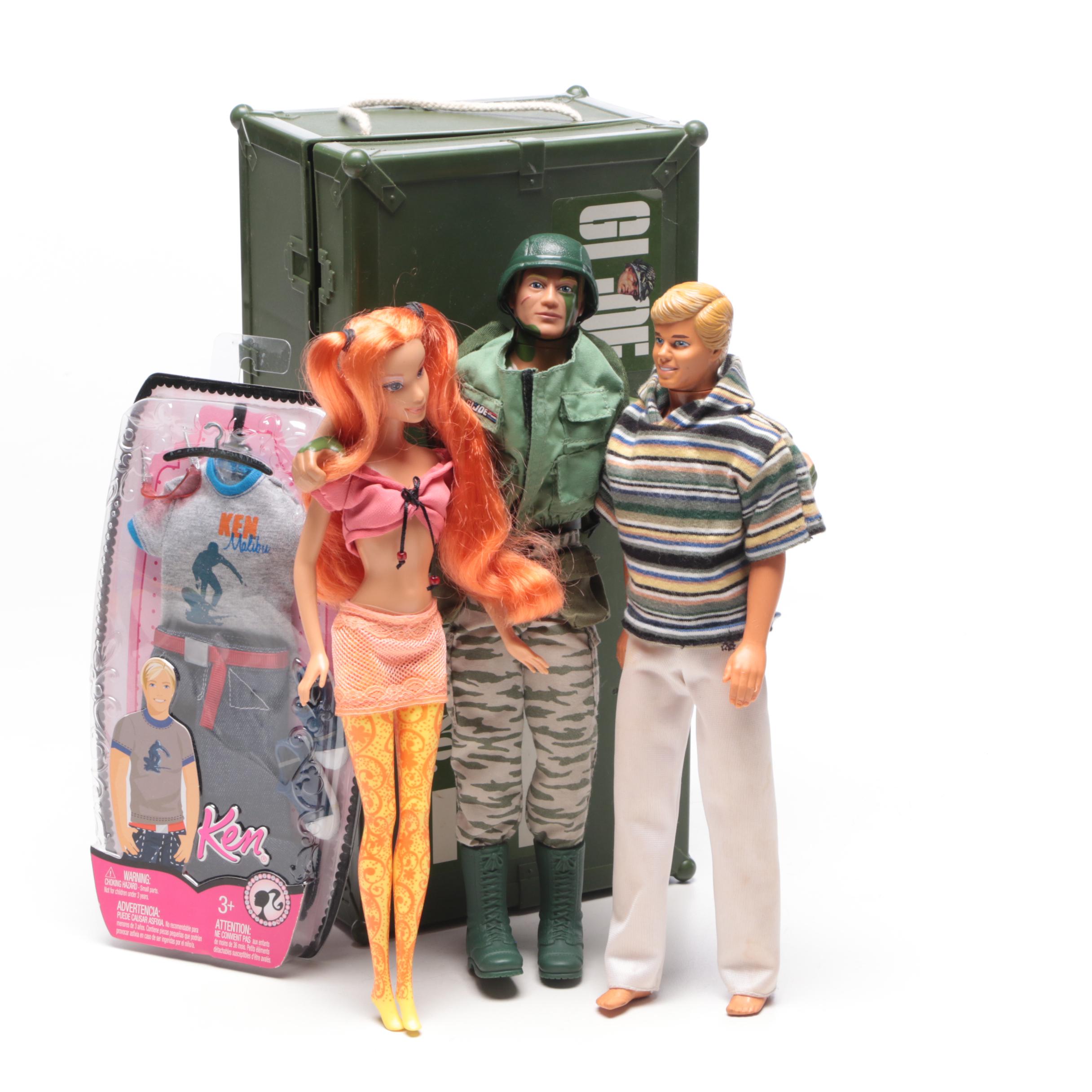 1964 Mattel Ken Doll, Hasbro G.I. Joe and Other Action Figure