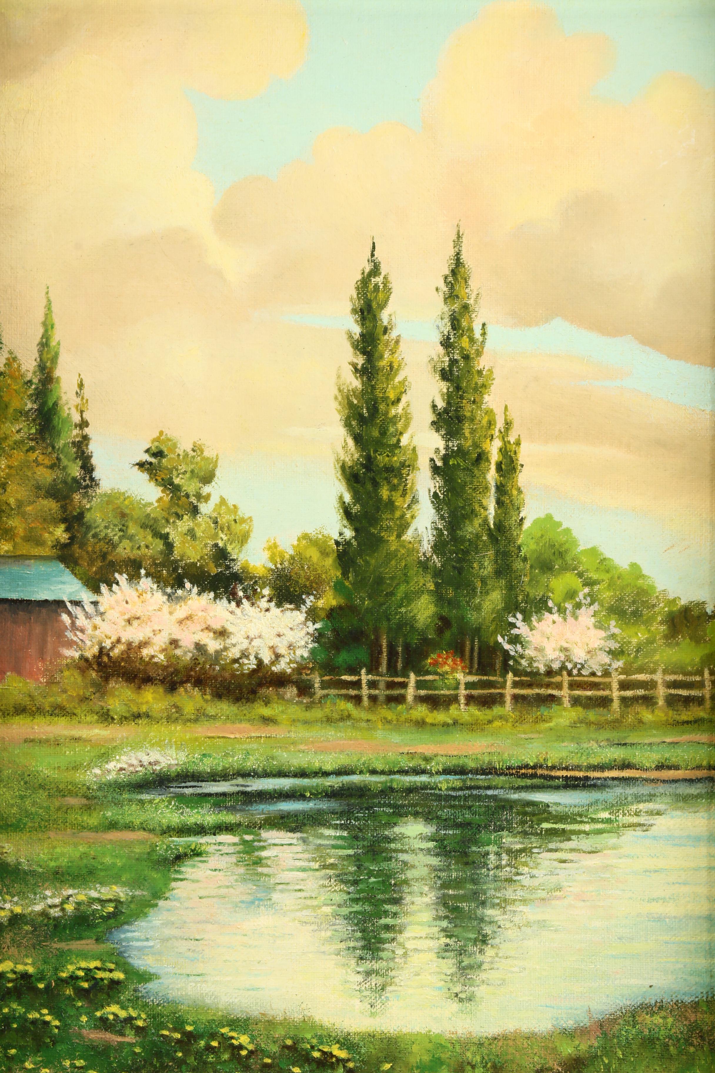 John Weiss Landscape Oil Paintings "Spring", "Summer", "Fall" and "Winter"