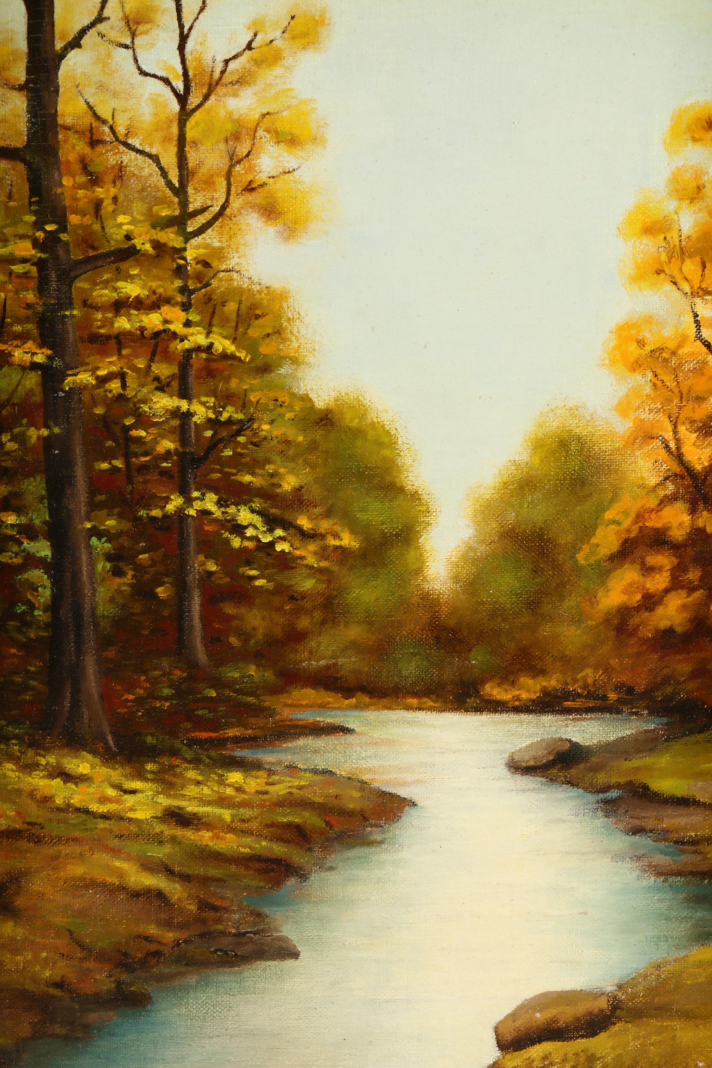 John Weiss Landscape Oil Paintings "Spring", "Summer", "Fall" and "Winter"