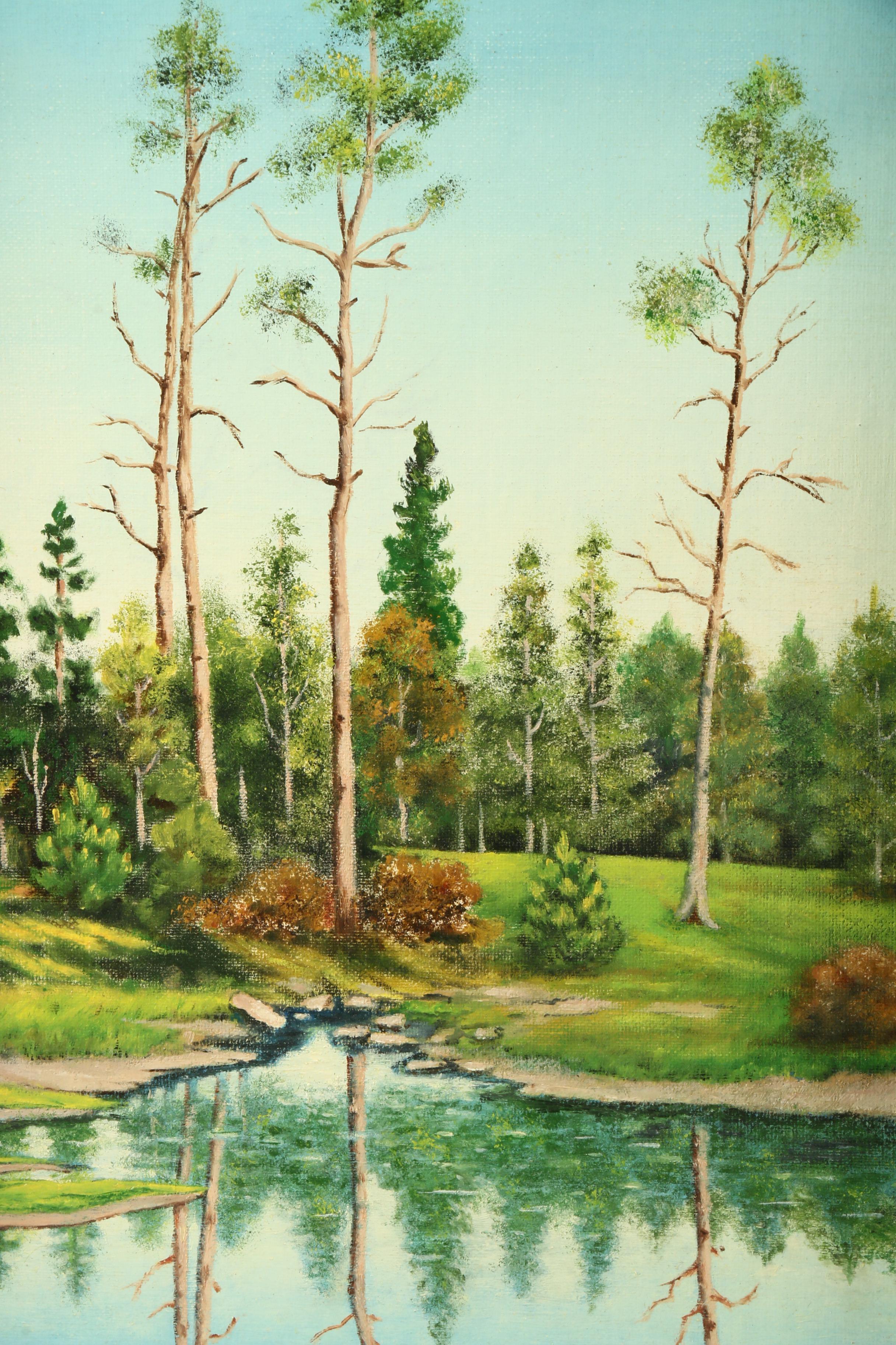 John Weiss Landscape Oil Paintings "Spring", "Summer", "Fall" and "Winter"