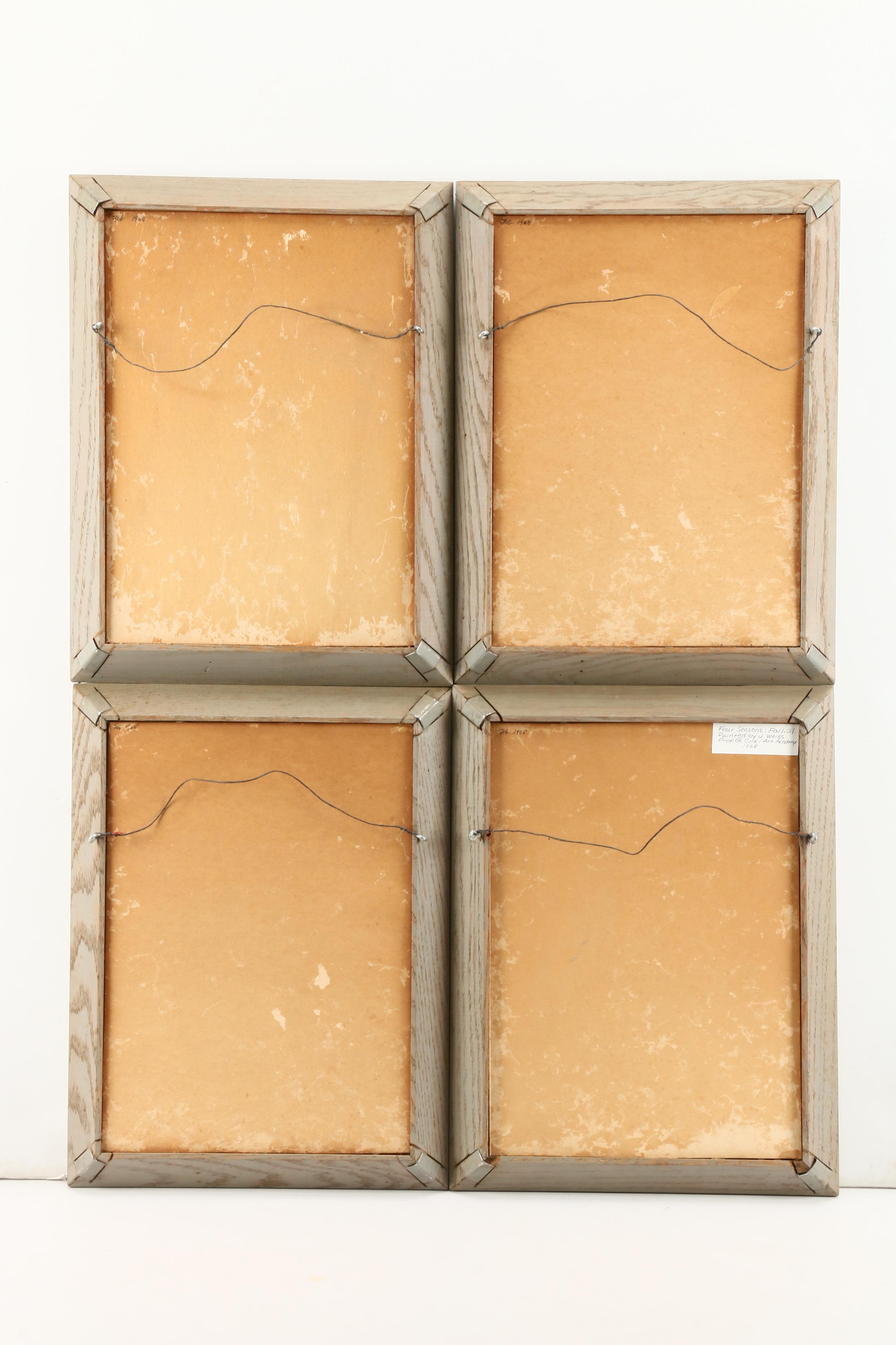 John Weiss Landscape Oil Paintings "Spring", "Summer", "Fall" and "Winter"