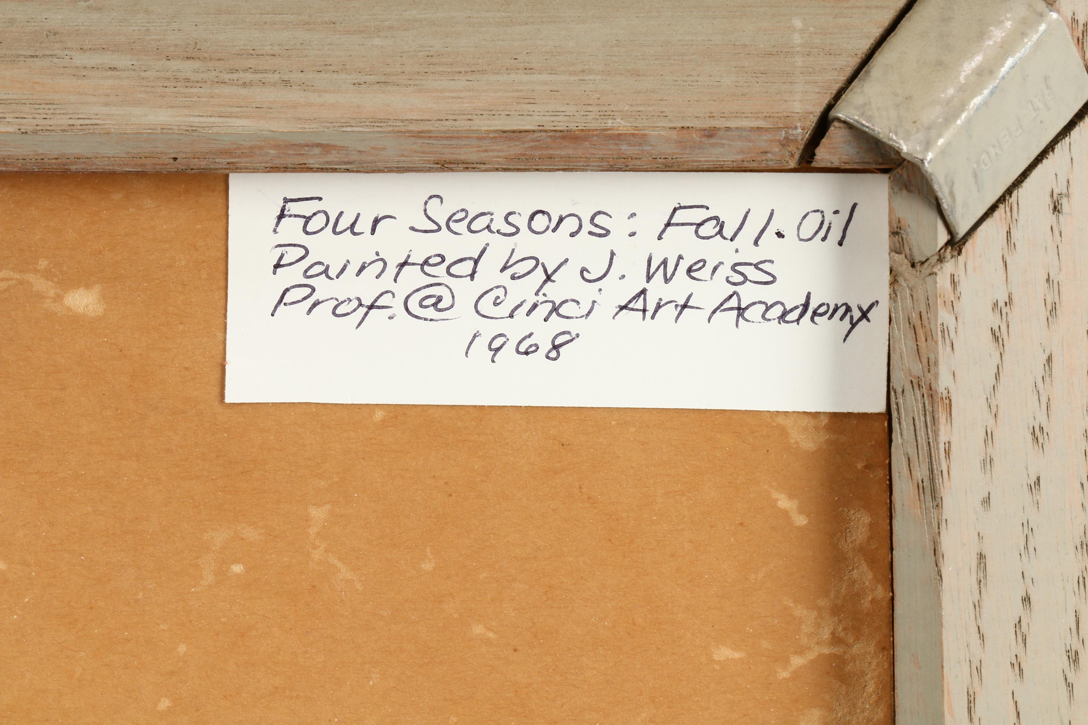 John Weiss Landscape Oil Paintings "Spring", "Summer", "Fall" and "Winter"