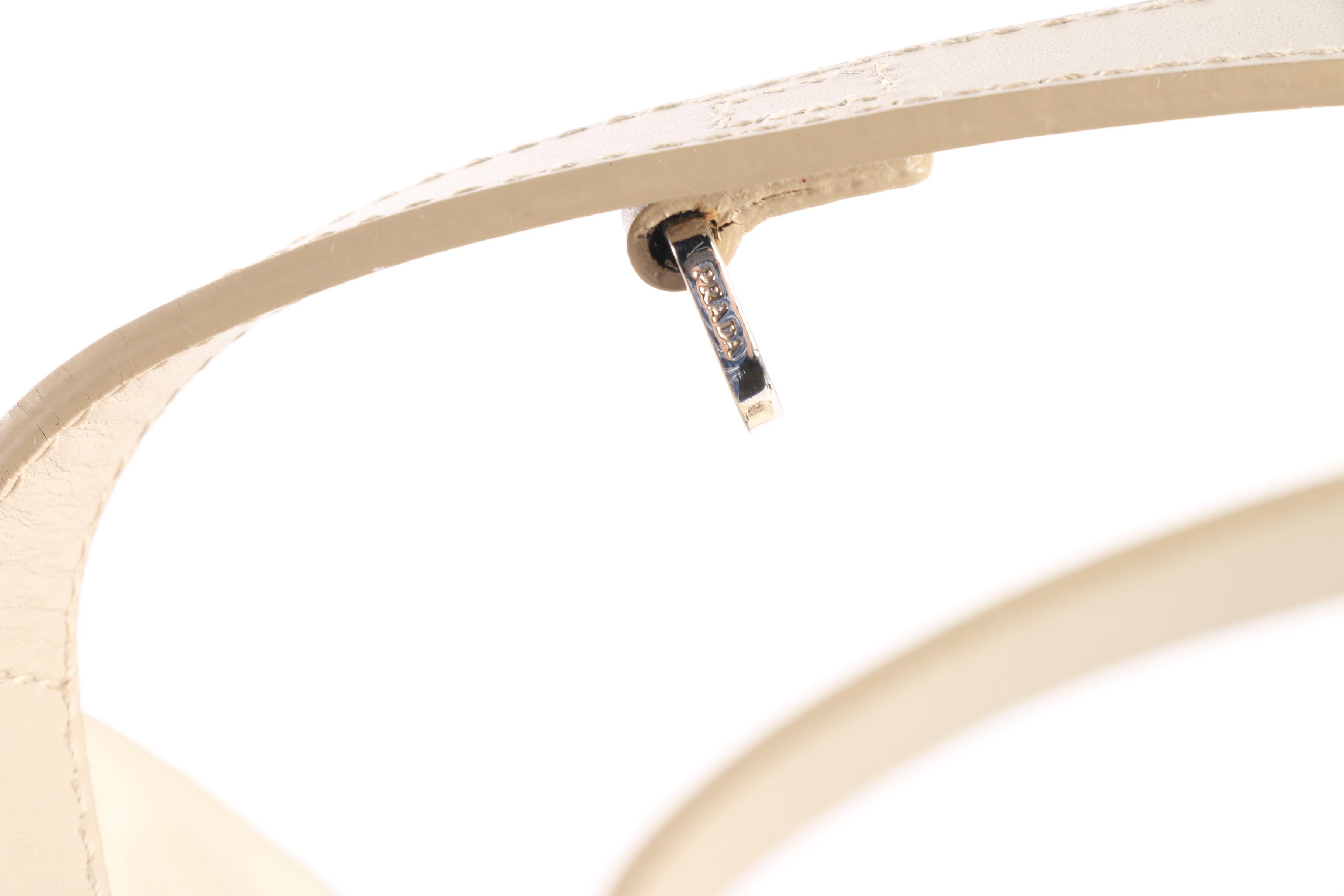 Prada Side-Cinch Two-Tone Shoulder Bag in Nylon and Leather