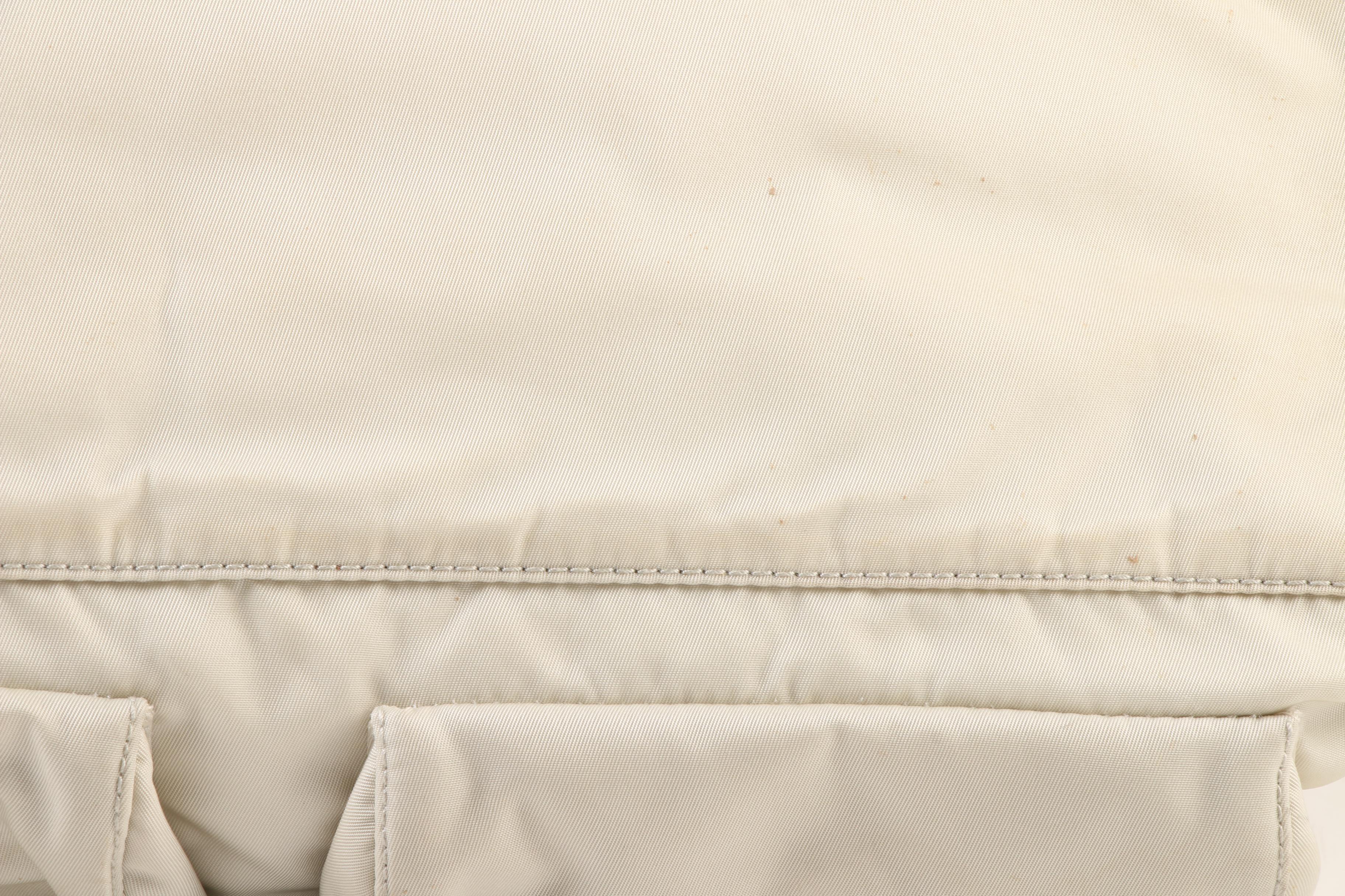 Prada Side-Cinch Two-Tone Shoulder Bag in Nylon and Leather