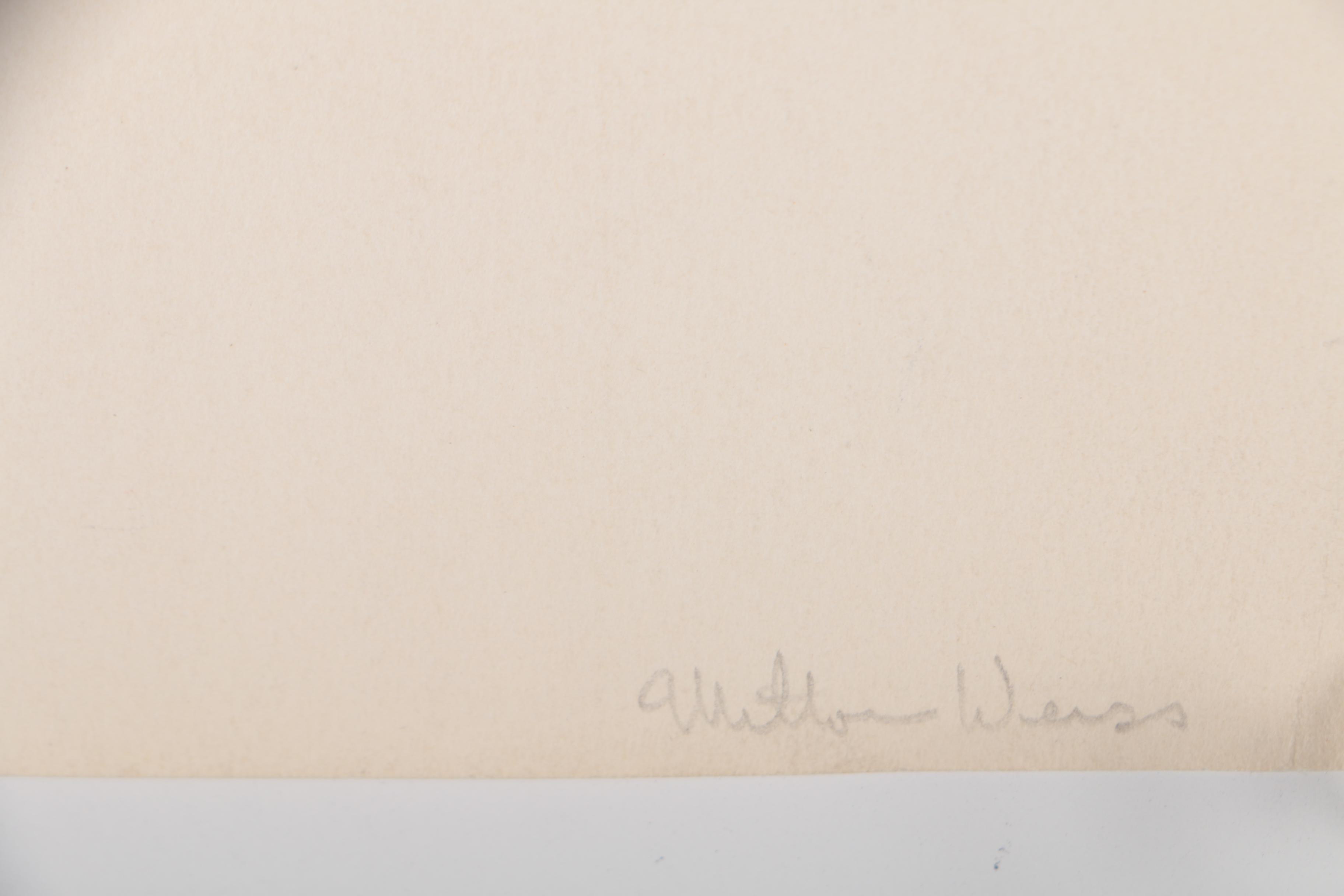 Milton Weiss Ink Figural Drawing of Female Nude