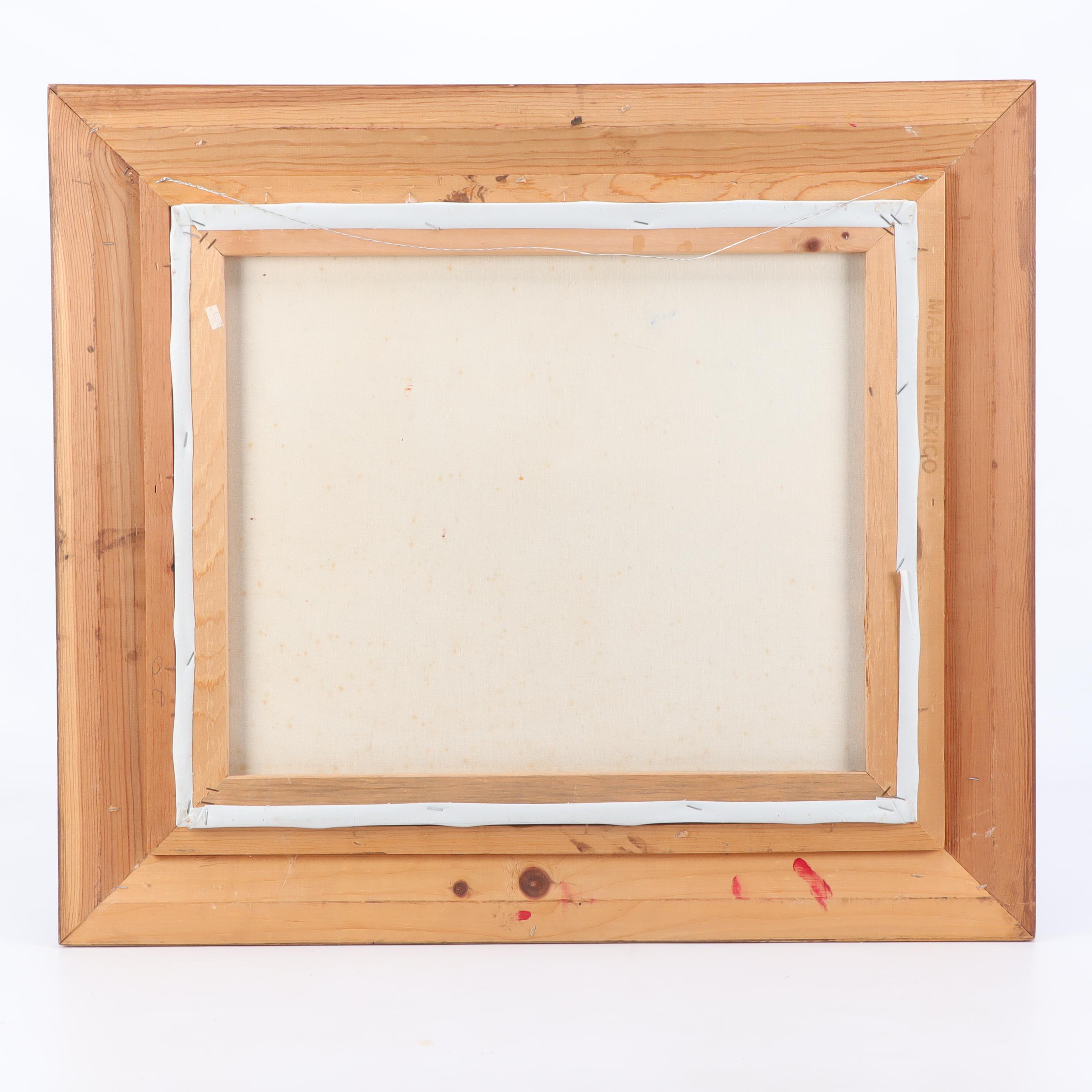 M. Bachmann Oil Painting of House at Lakeshore