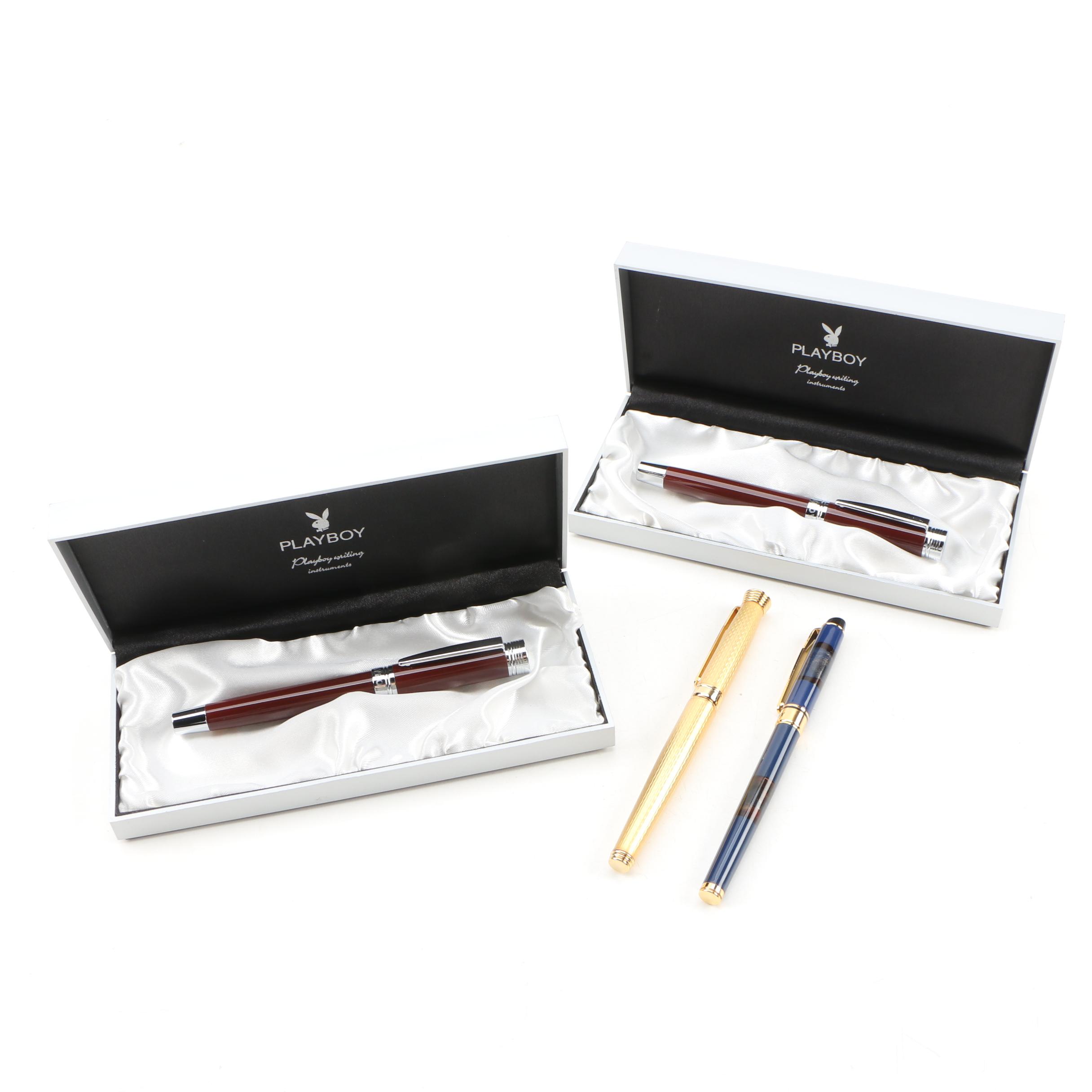 Playboy Fountain and Ballpoint Pens, Late 20th Century