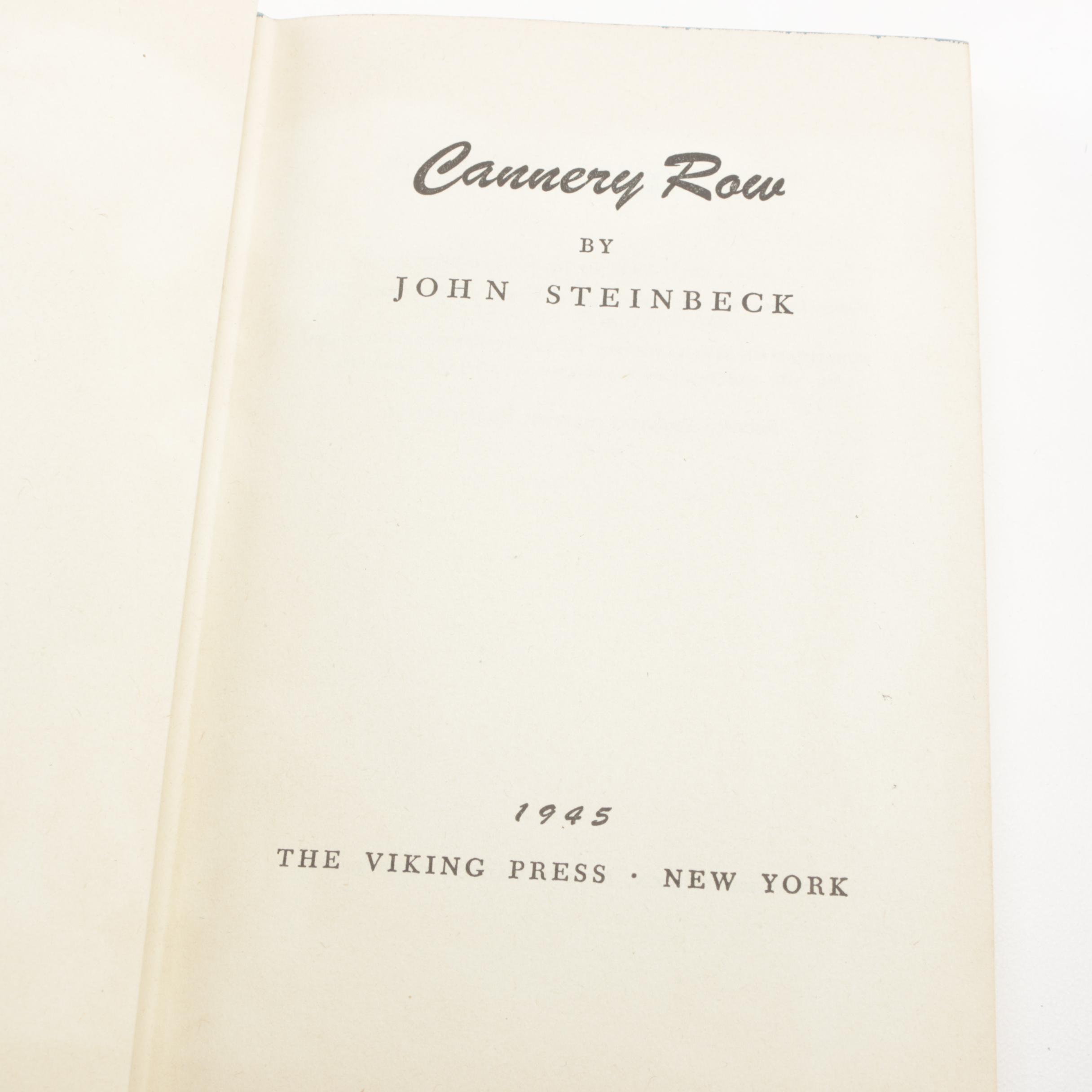 John Steinbeck's "Cannery Row", Second Printing and Book Club Edition