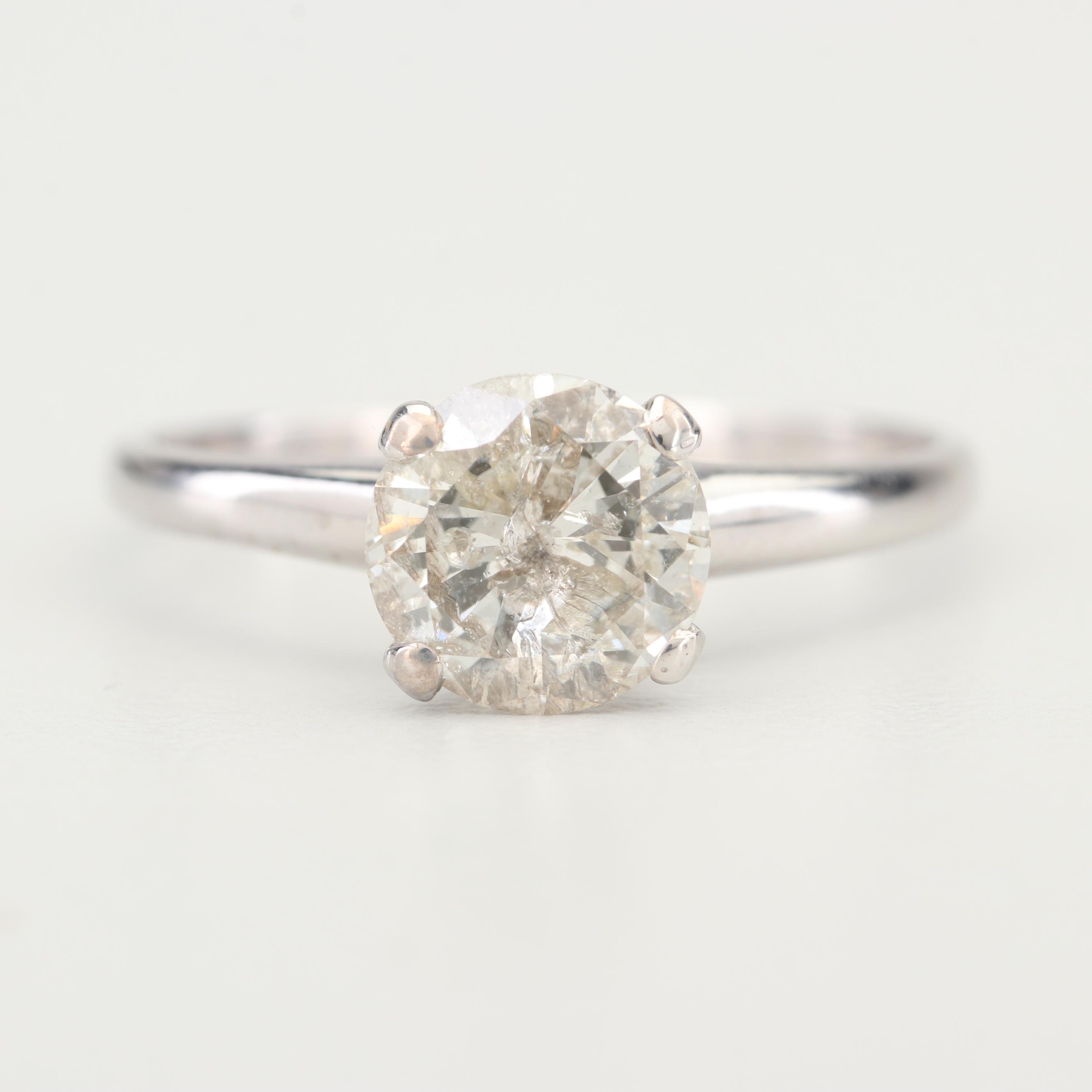Platinum and 1.56 CT Diamond Solitaire Ring