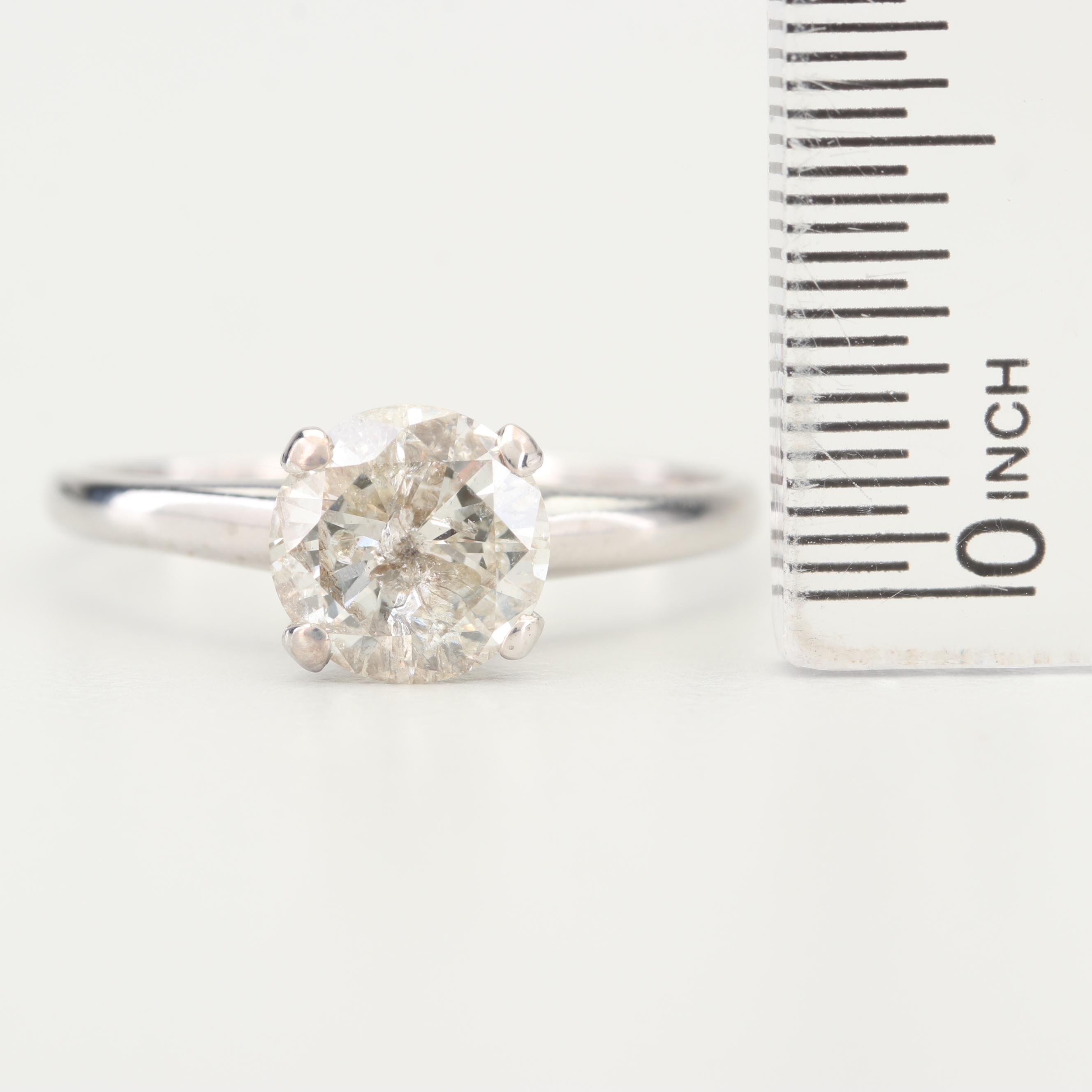 Platinum and 1.56 CT Diamond Solitaire Ring