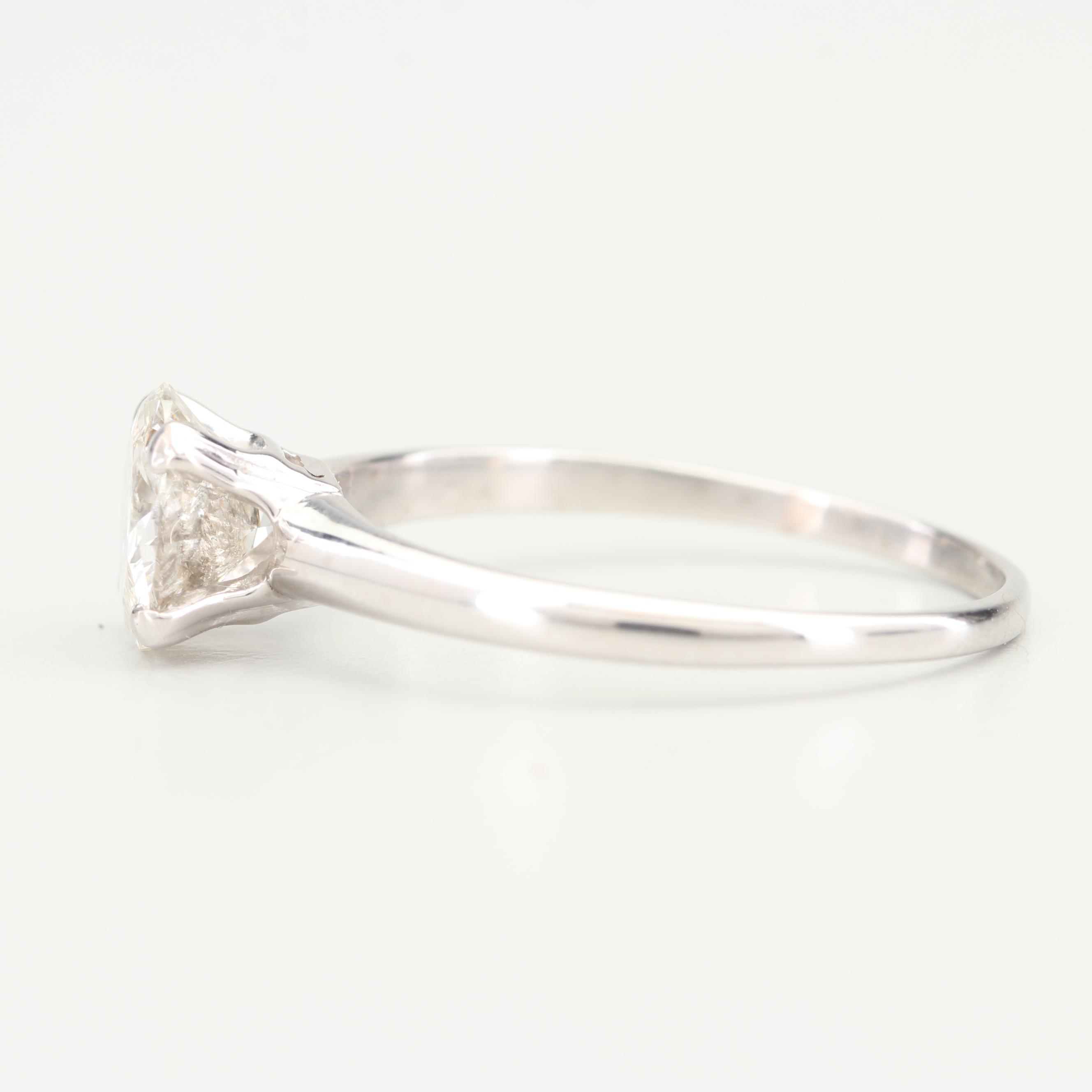 Platinum and 1.56 CT Diamond Solitaire Ring