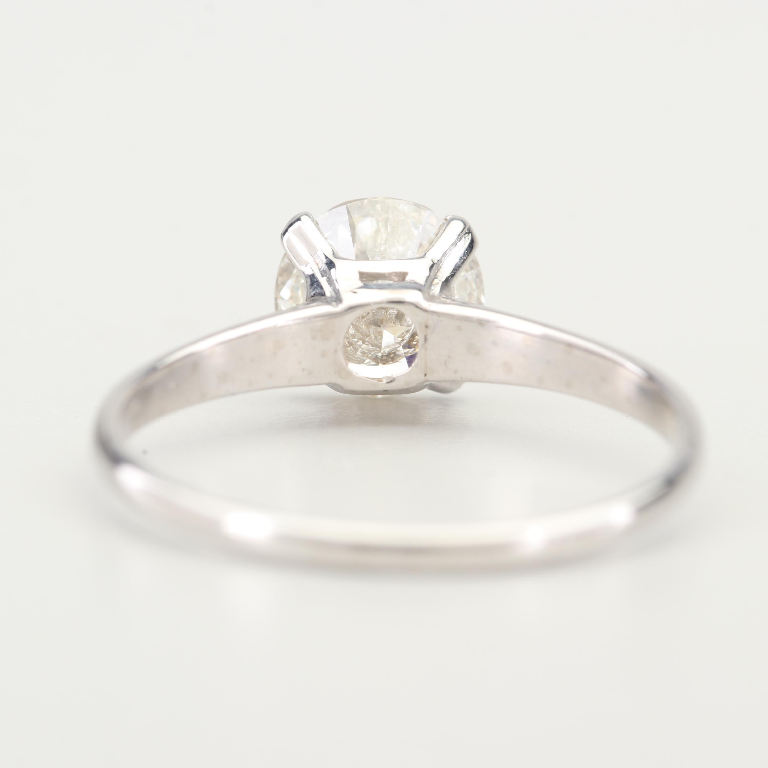 Platinum and 1.56 CT Diamond Solitaire Ring