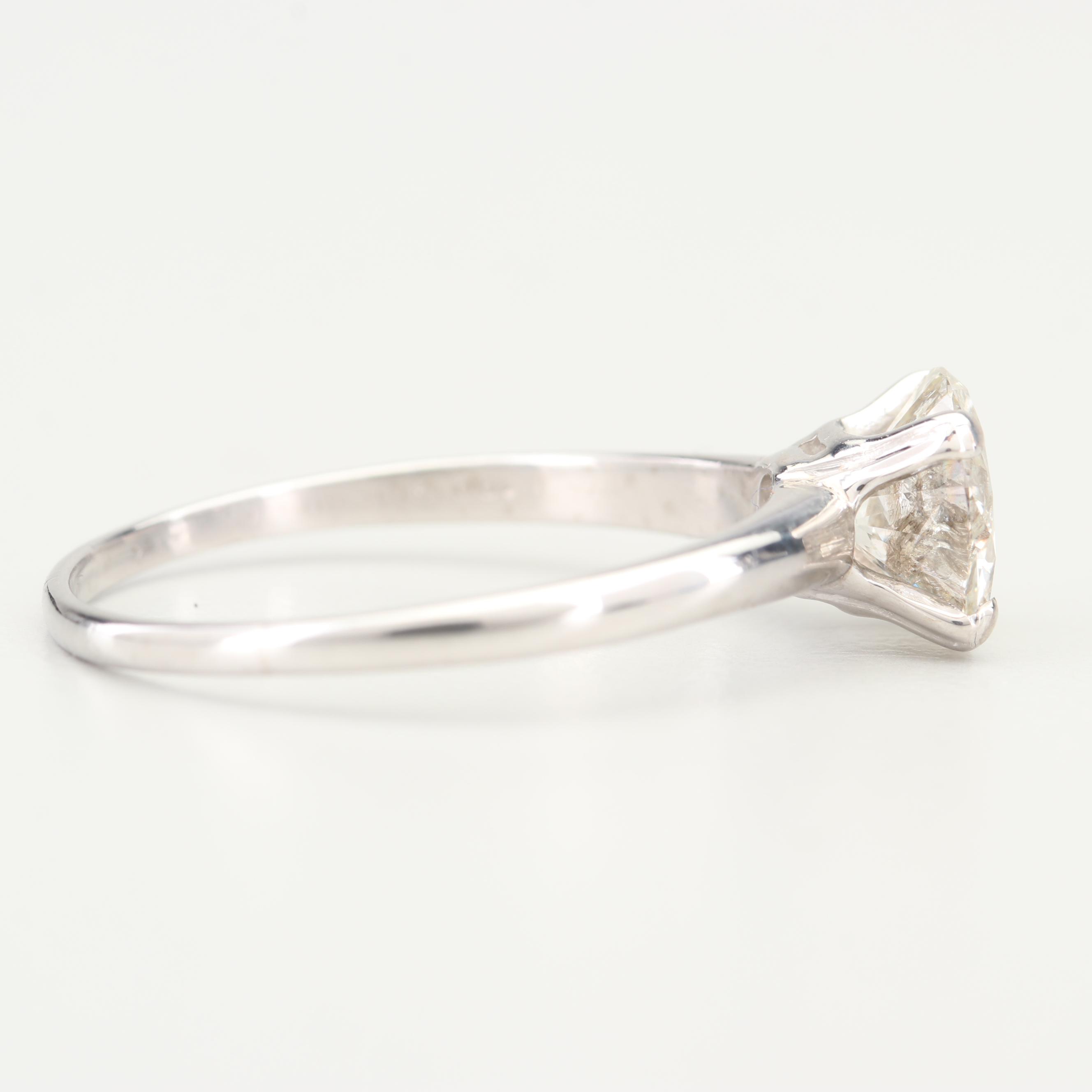 Platinum and 1.56 CT Diamond Solitaire Ring