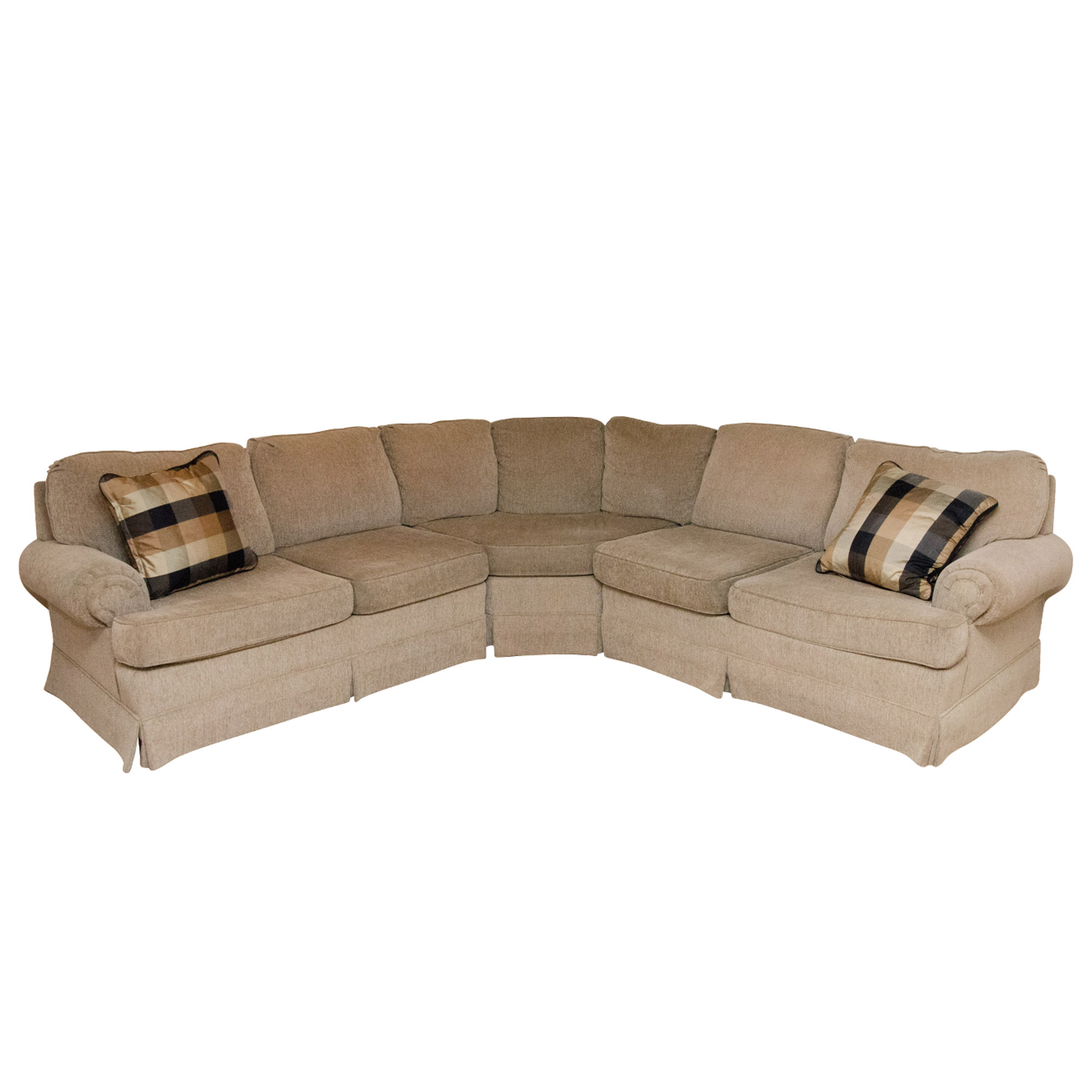 Contemporary Thomasville Upholstered Tweed Sectional Sofa