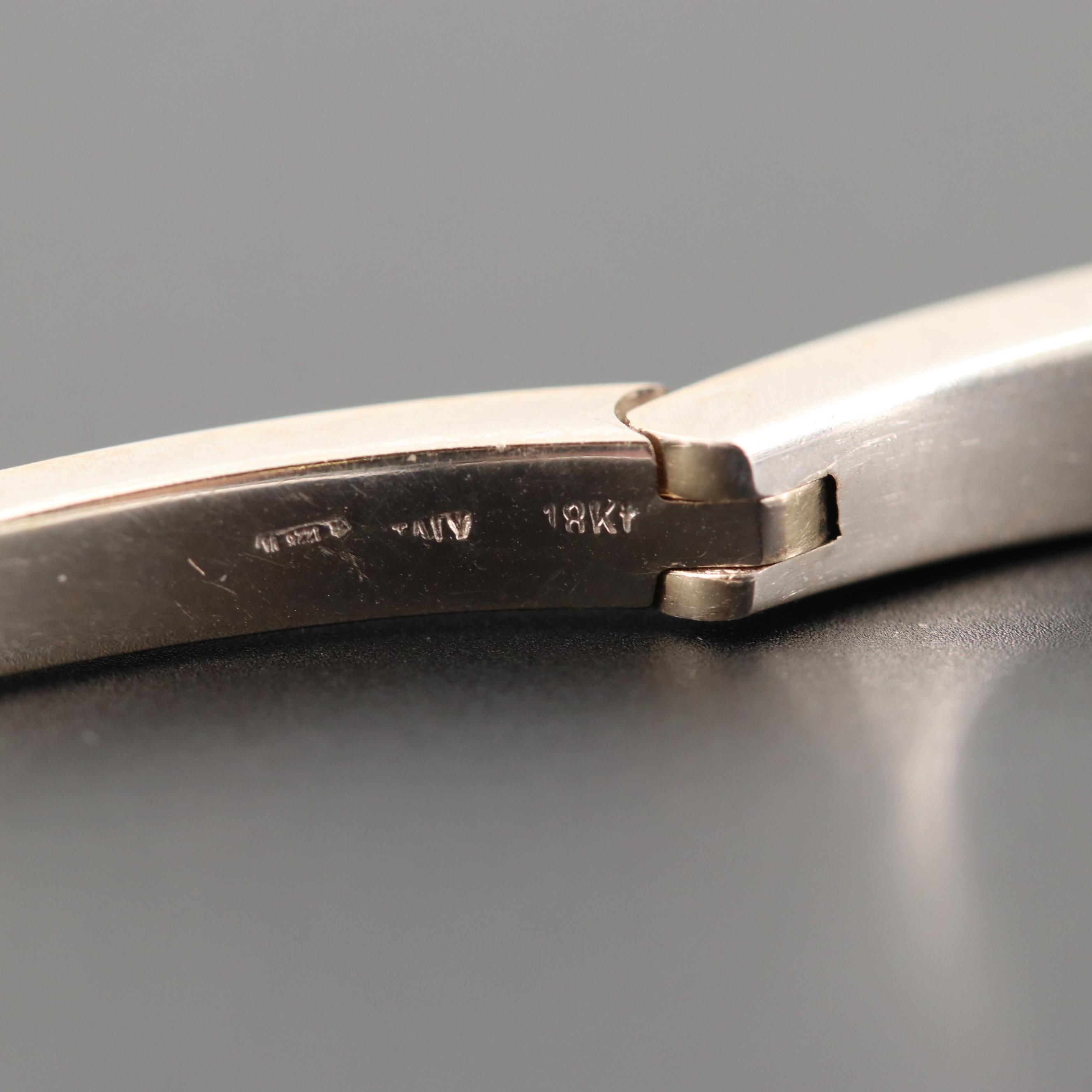 Roberto Coin "Classica Parisienne" 18K White Gold 1.00 CTW Diamond Bracelet