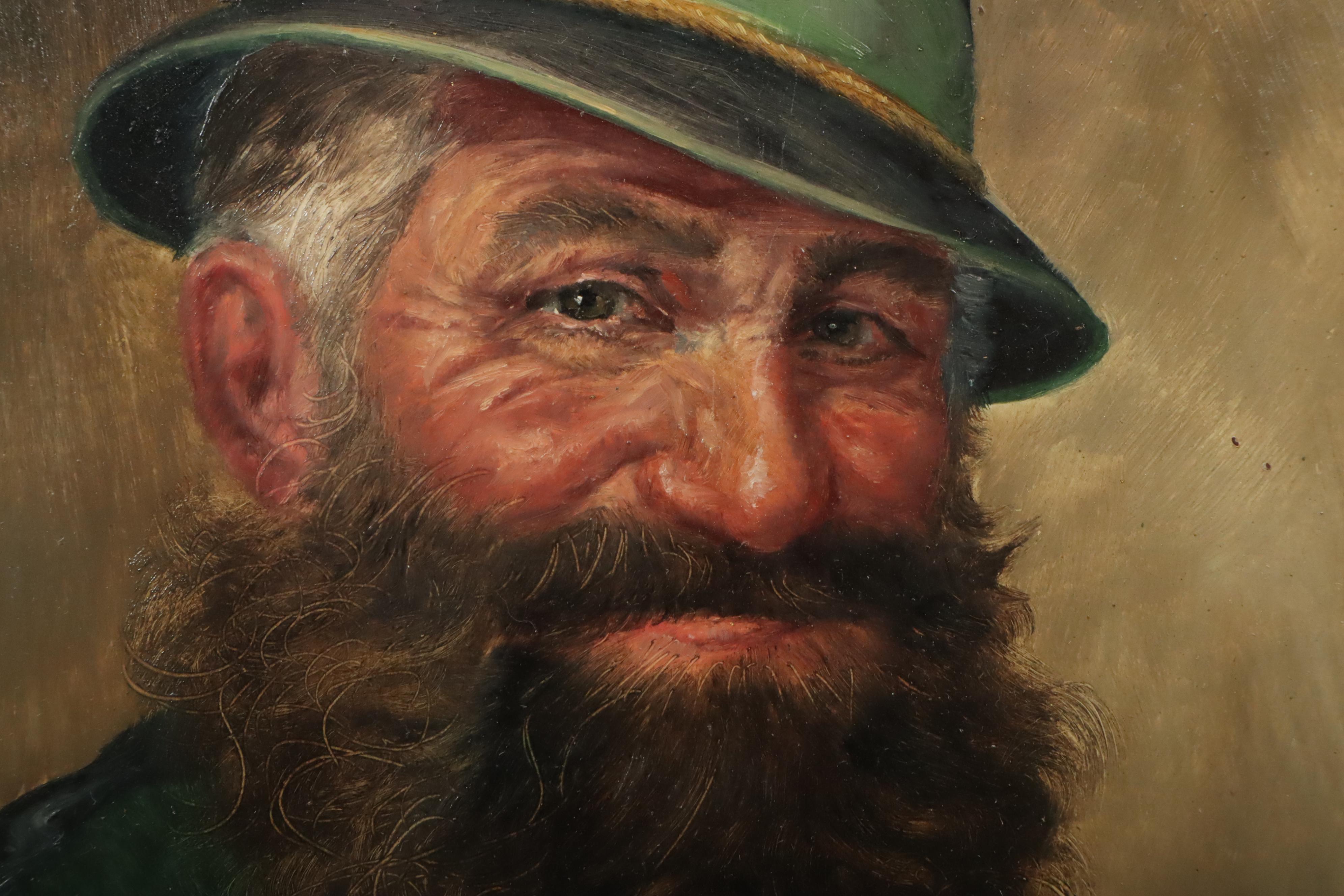 Fritz Müller Bavarian Portrait Oil Painting