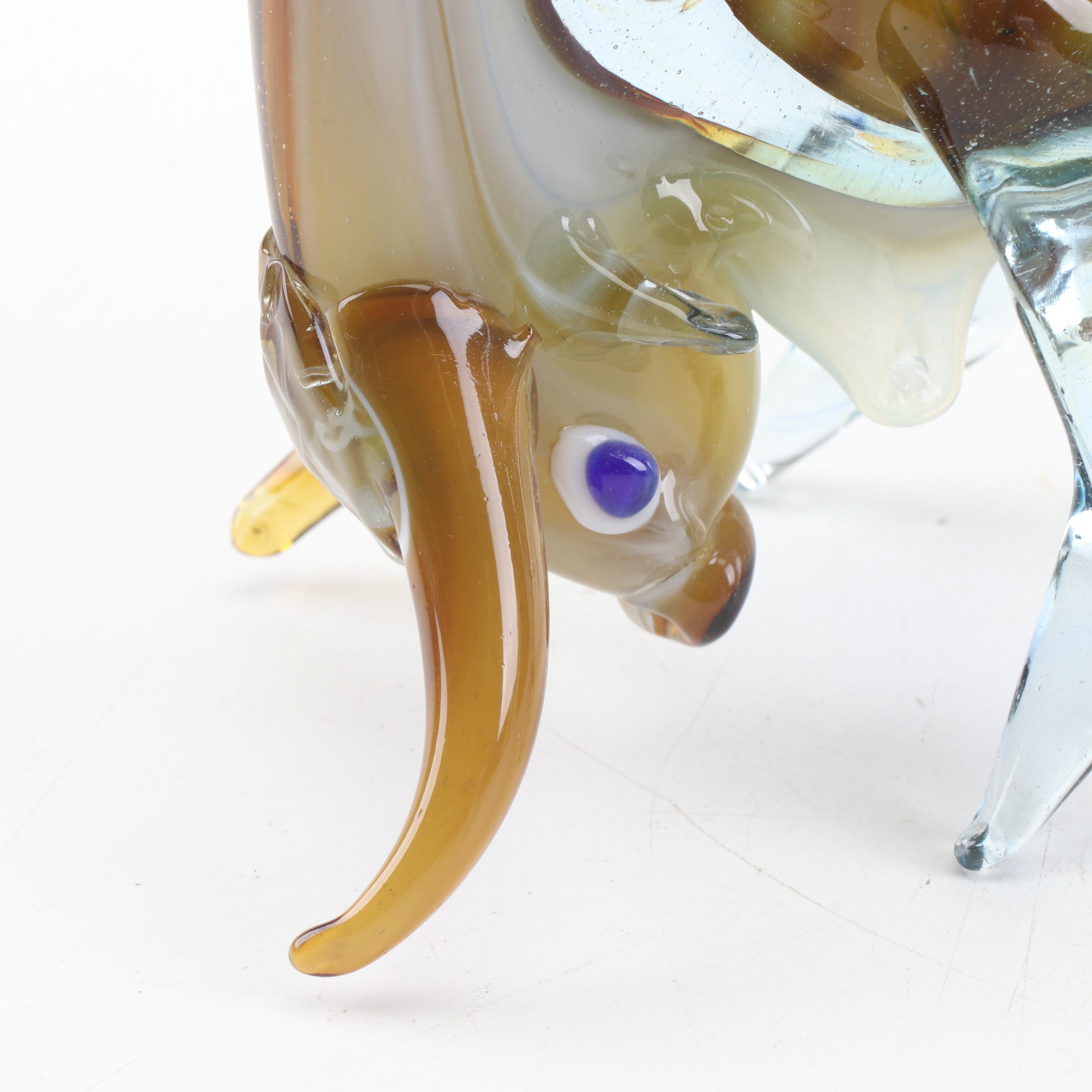 Hand Blown Art Glass Bull Form Figurine