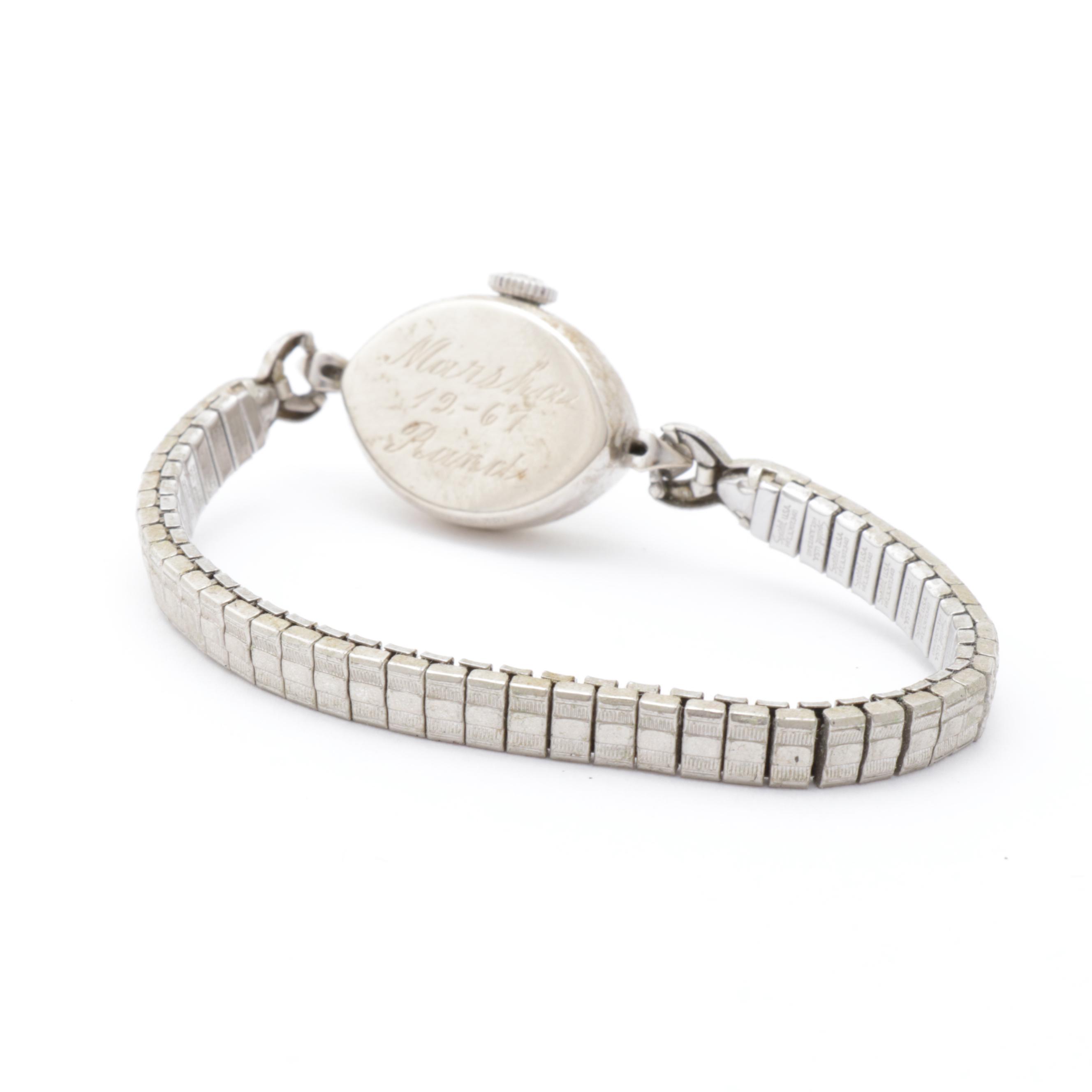 14K White Gold Omega Watch