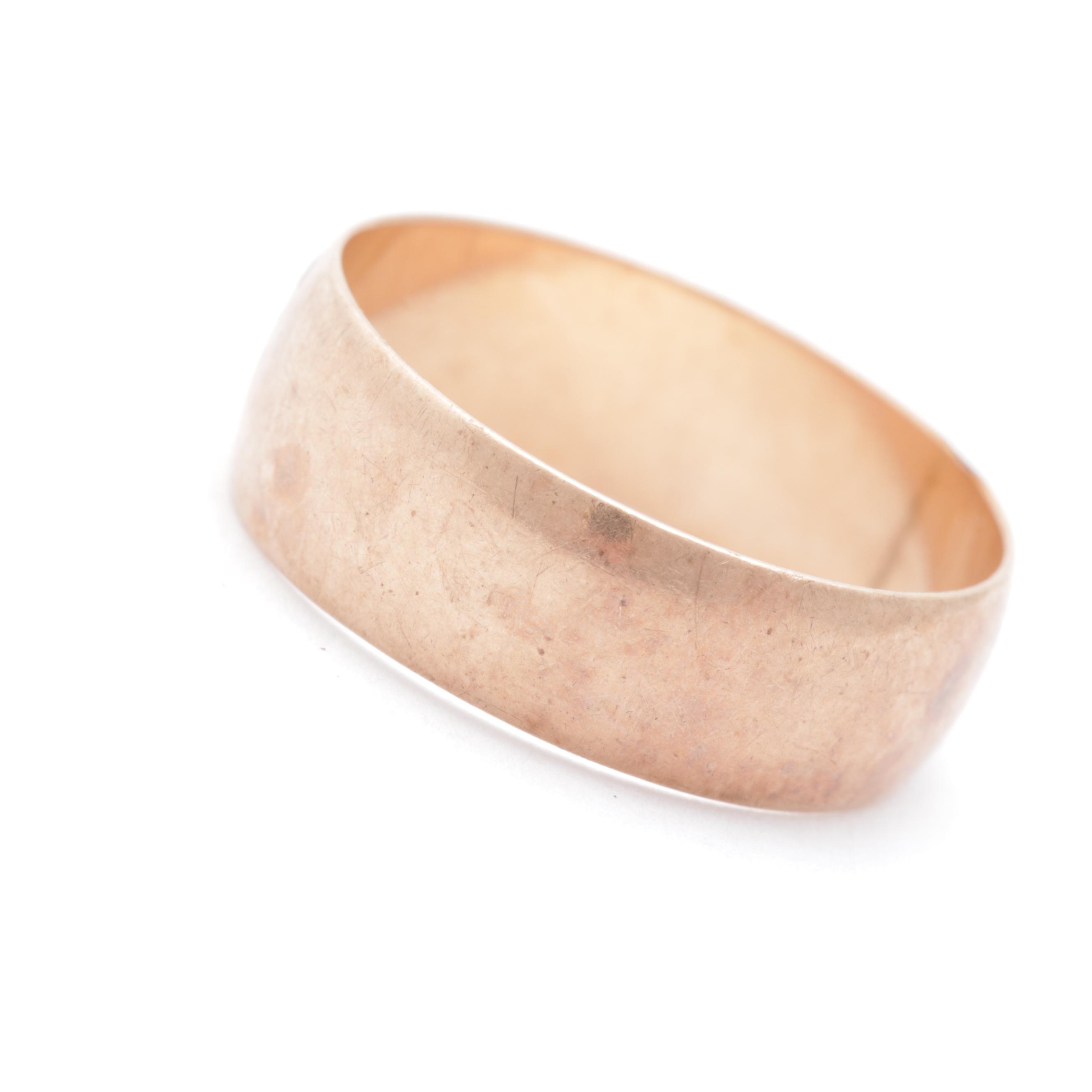 14K Rose Gold Band Ring