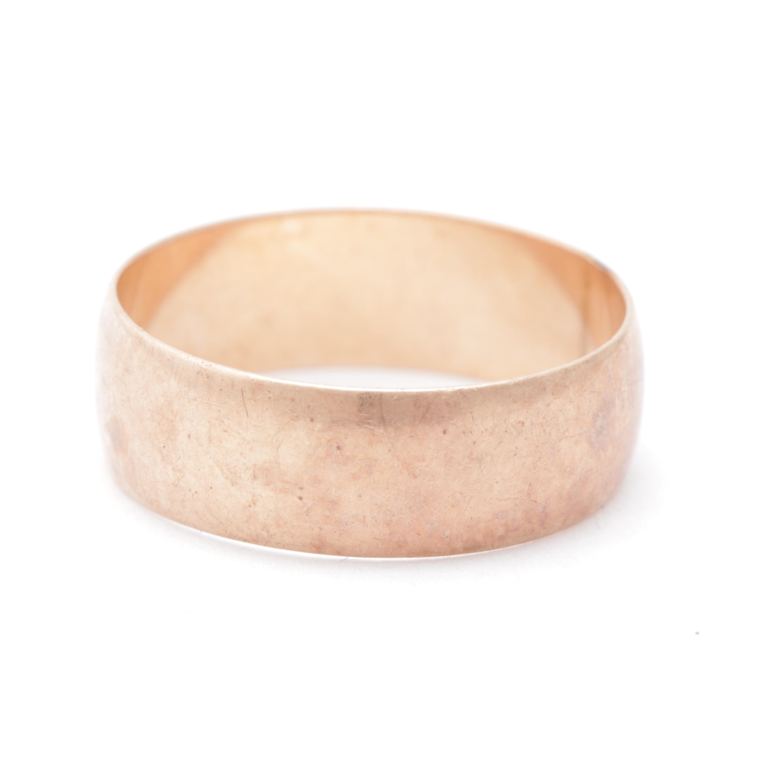 14K Rose Gold Band Ring