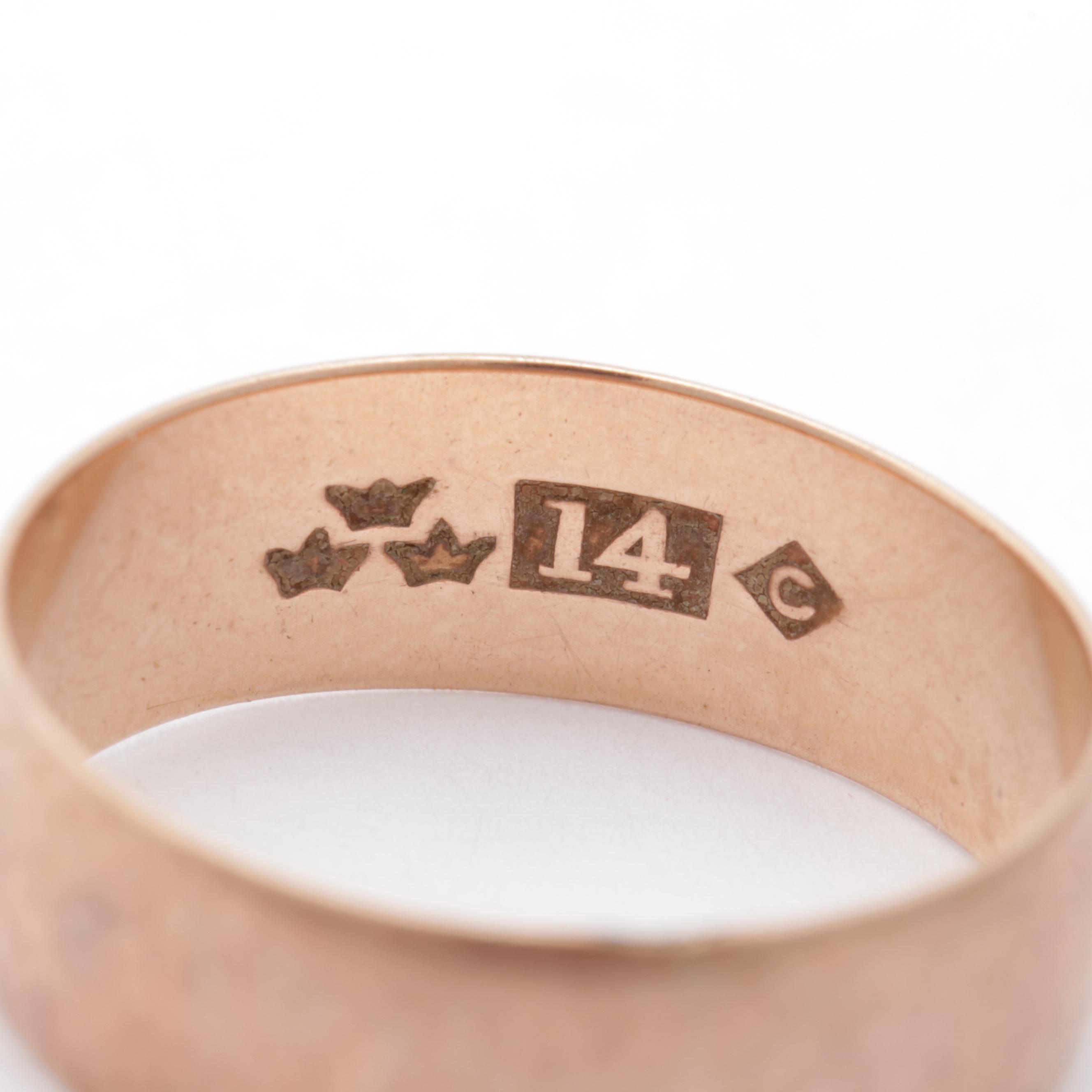 14K Rose Gold Band Ring