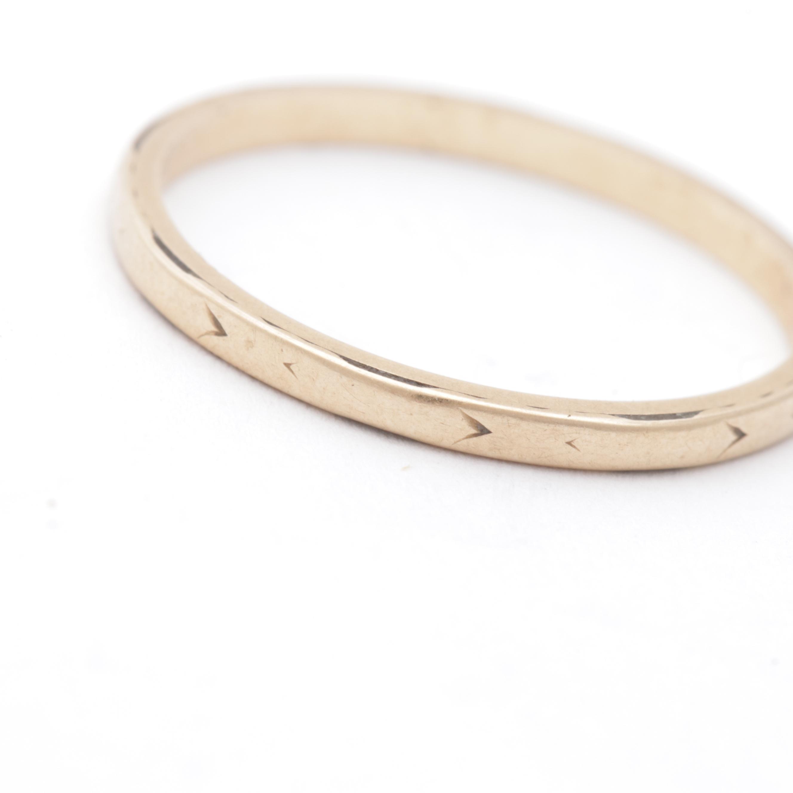 14K Yellow Gold Band Ring