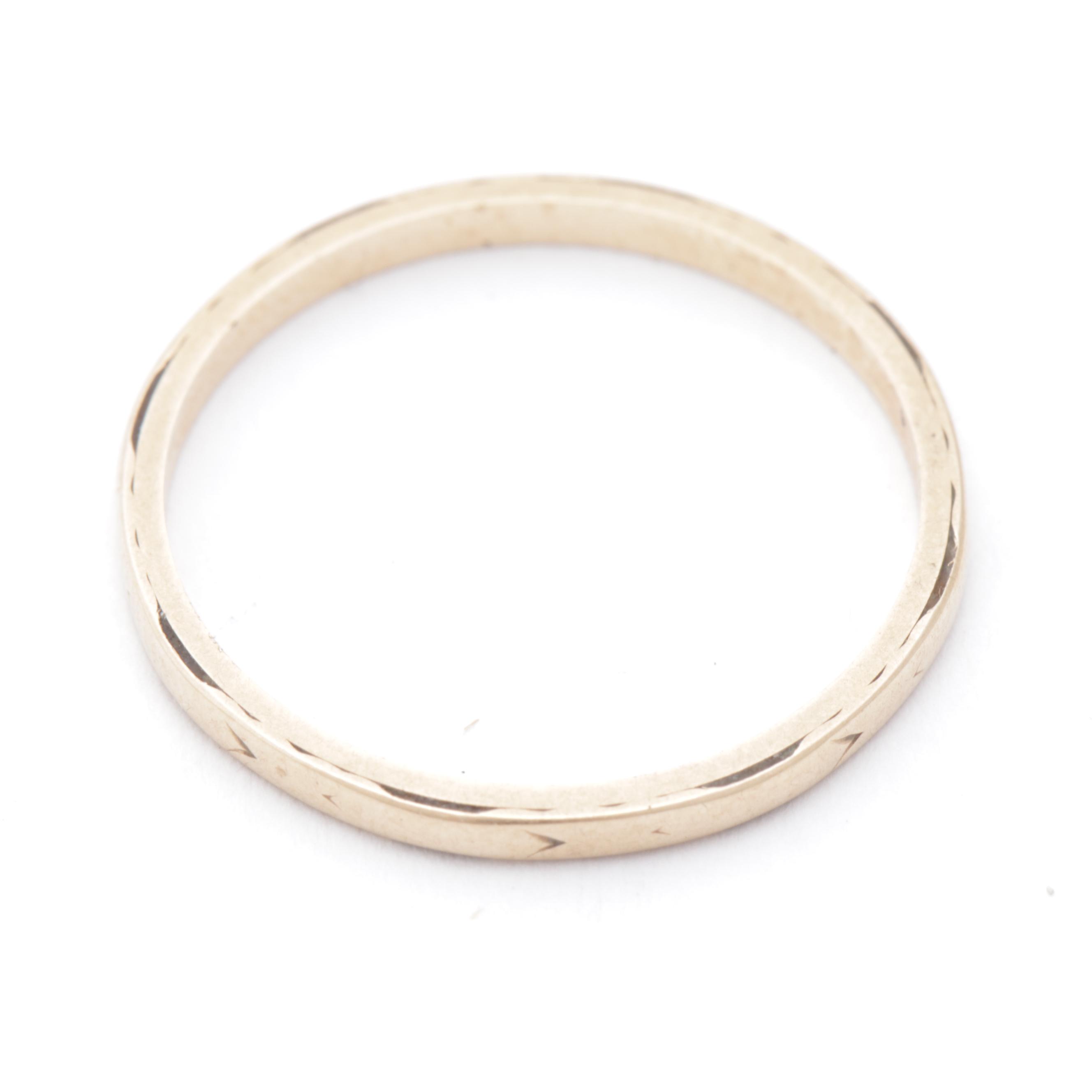 14K Yellow Gold Band Ring