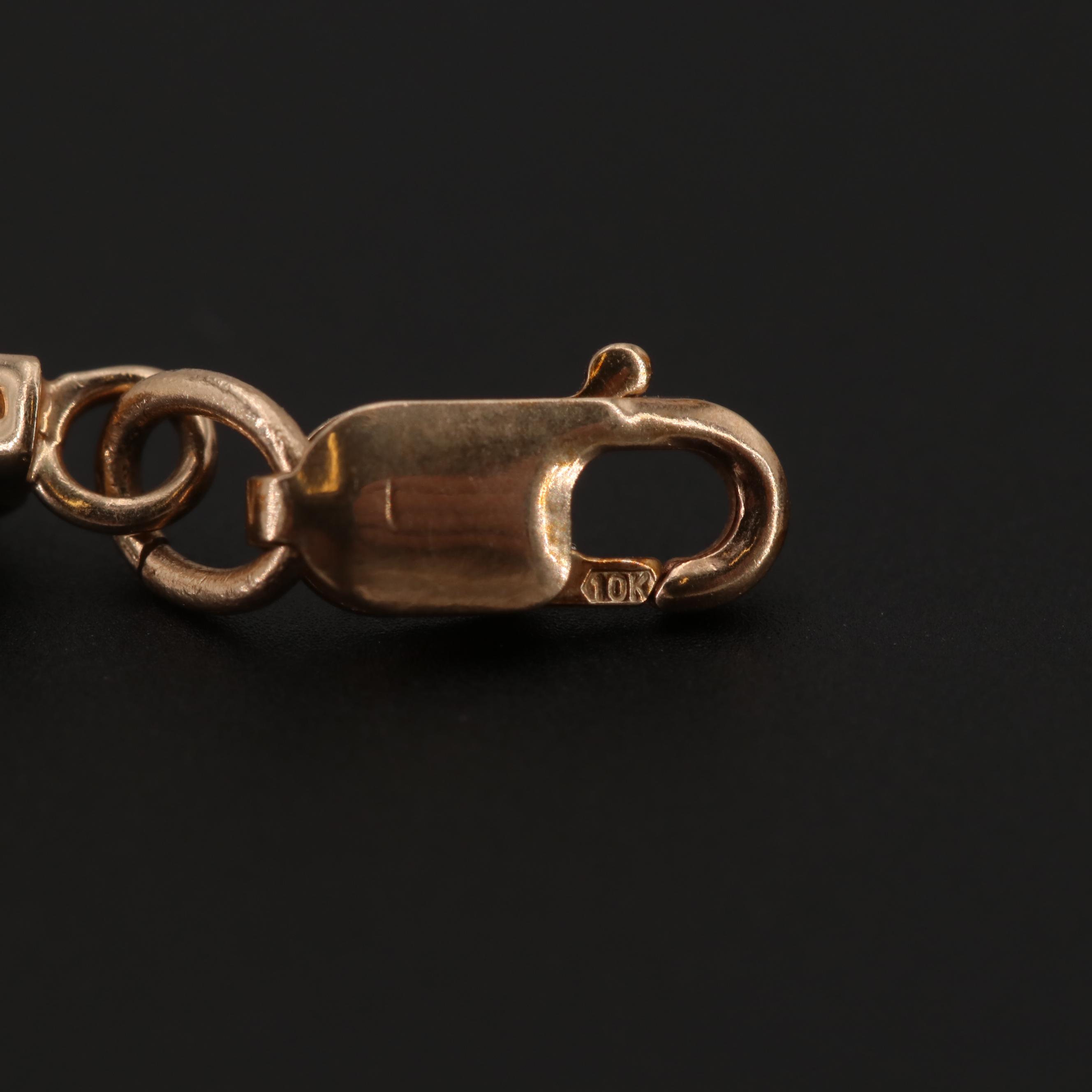 10K Yellow Gold Diamond Bracelet