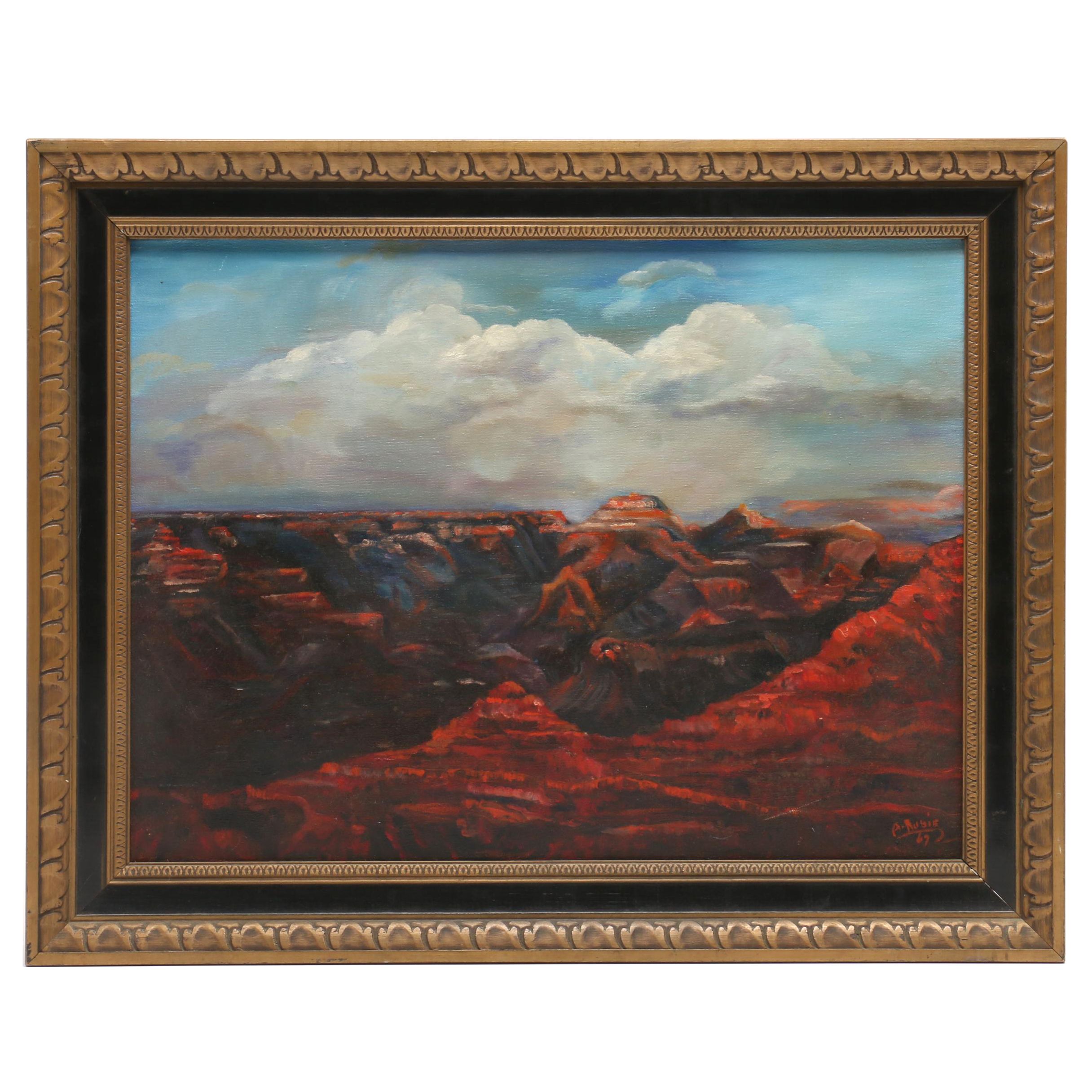 A. Rubie Landscape Oil Painting of Grand Canyon