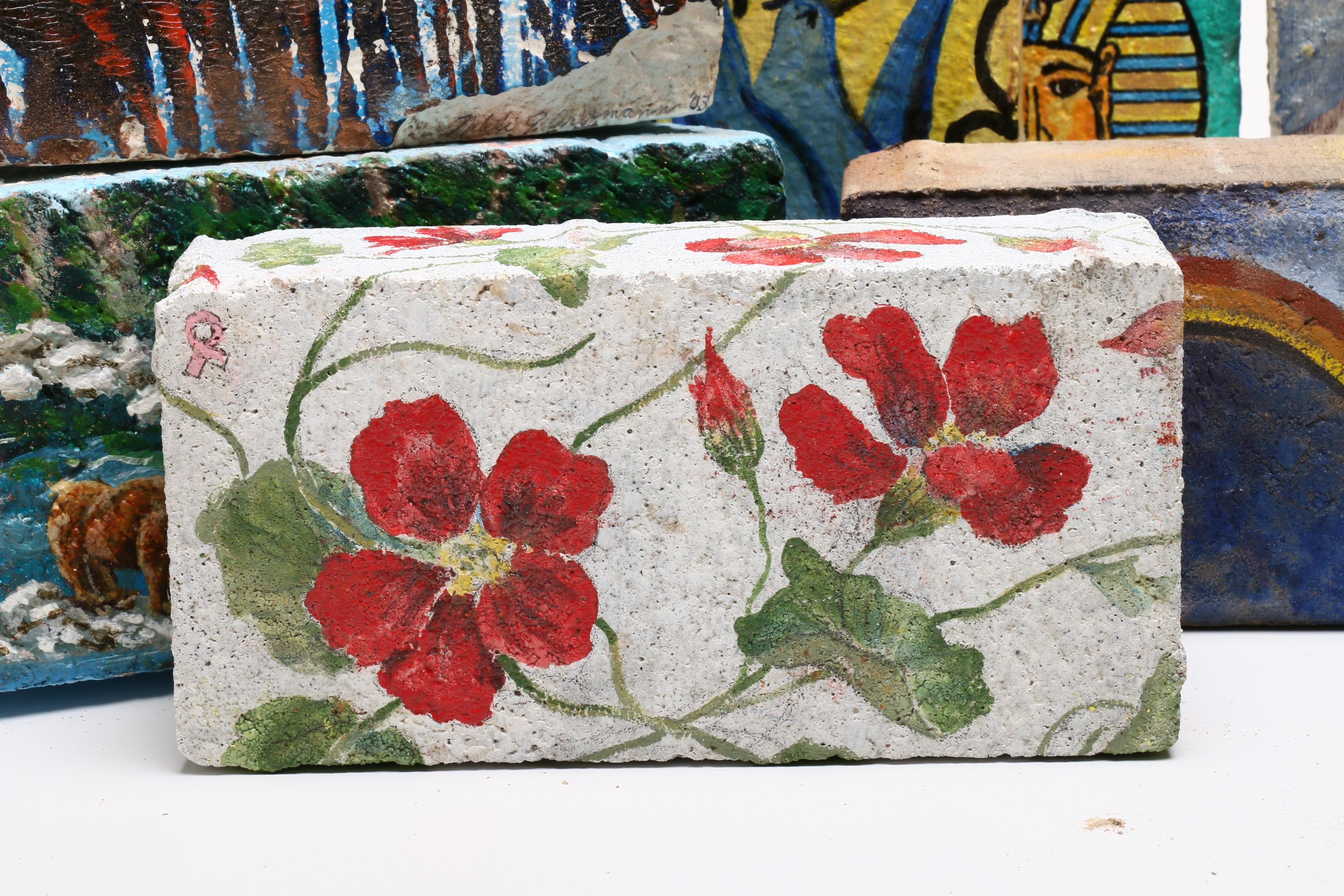 Group of Painted Bricks