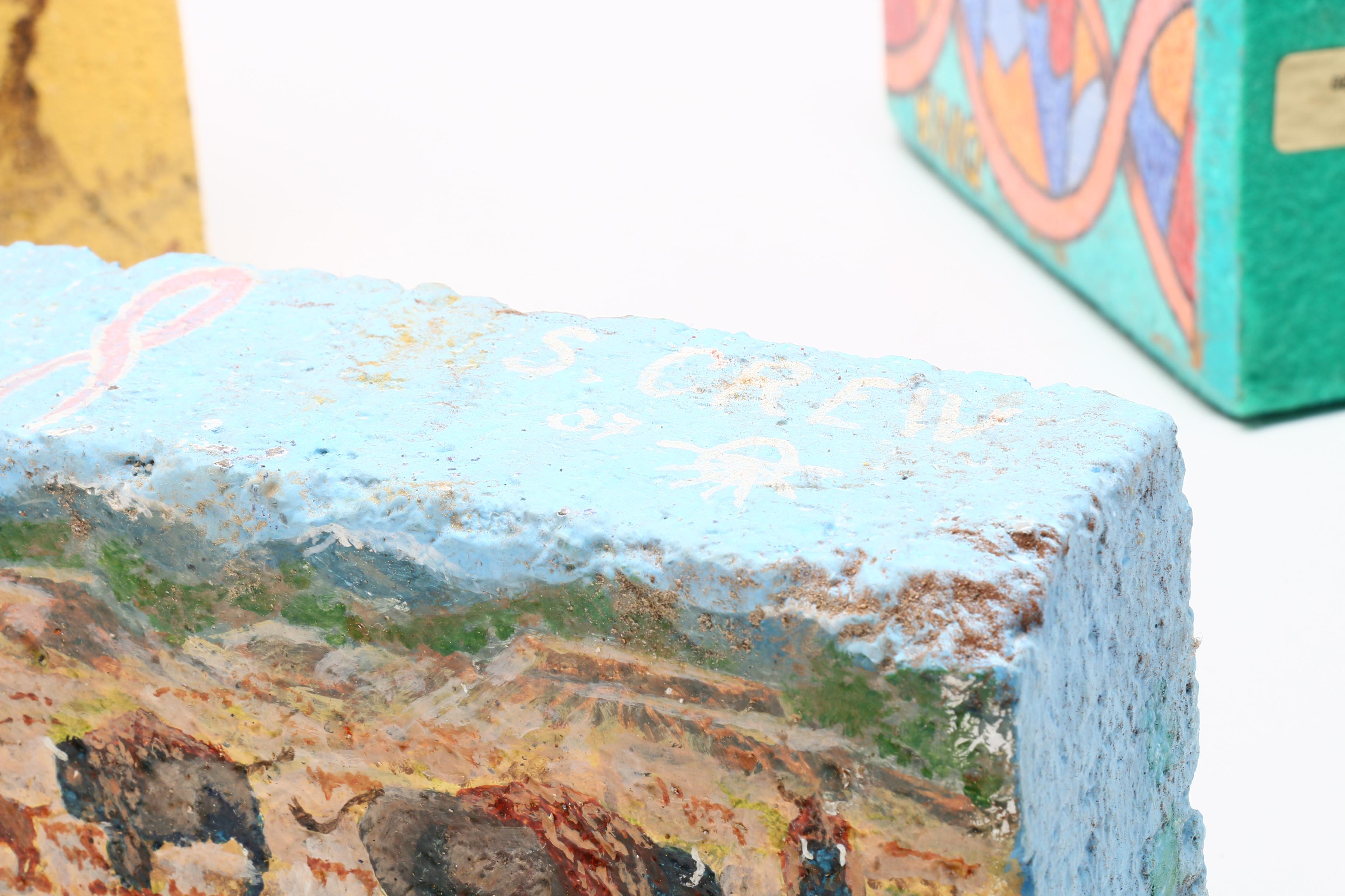 Group of Painted Bricks