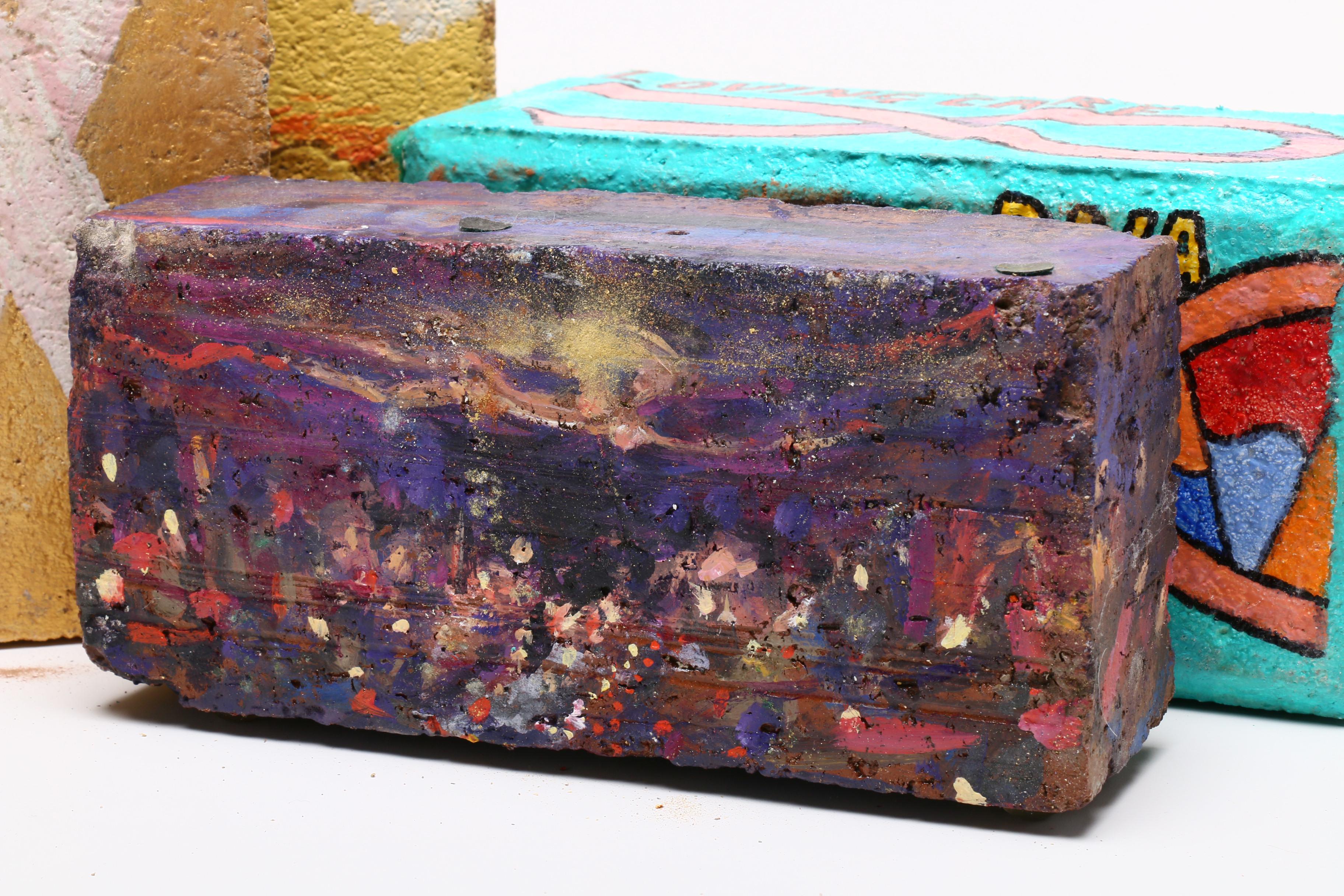 Group of Painted Bricks