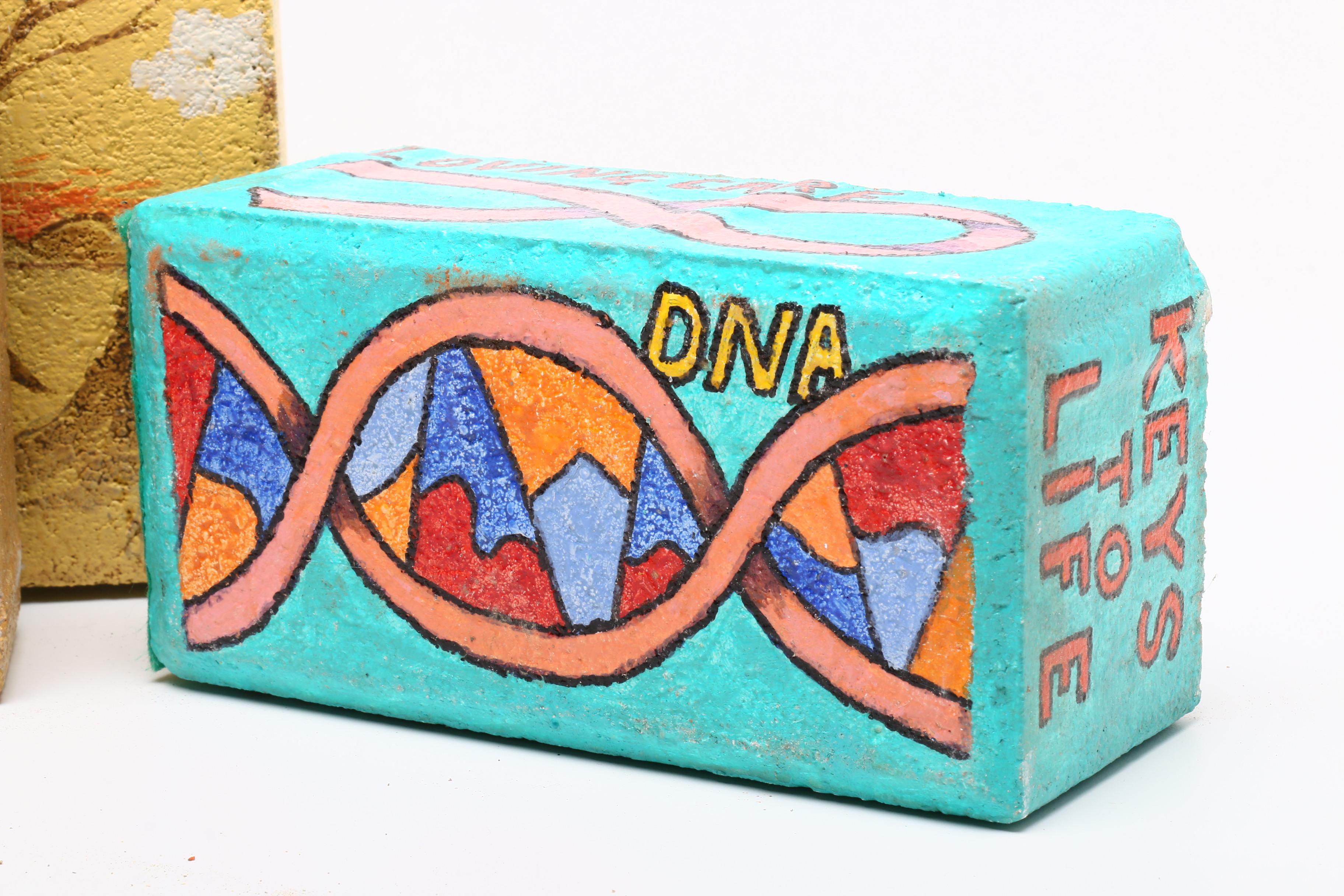 Group of Painted Bricks