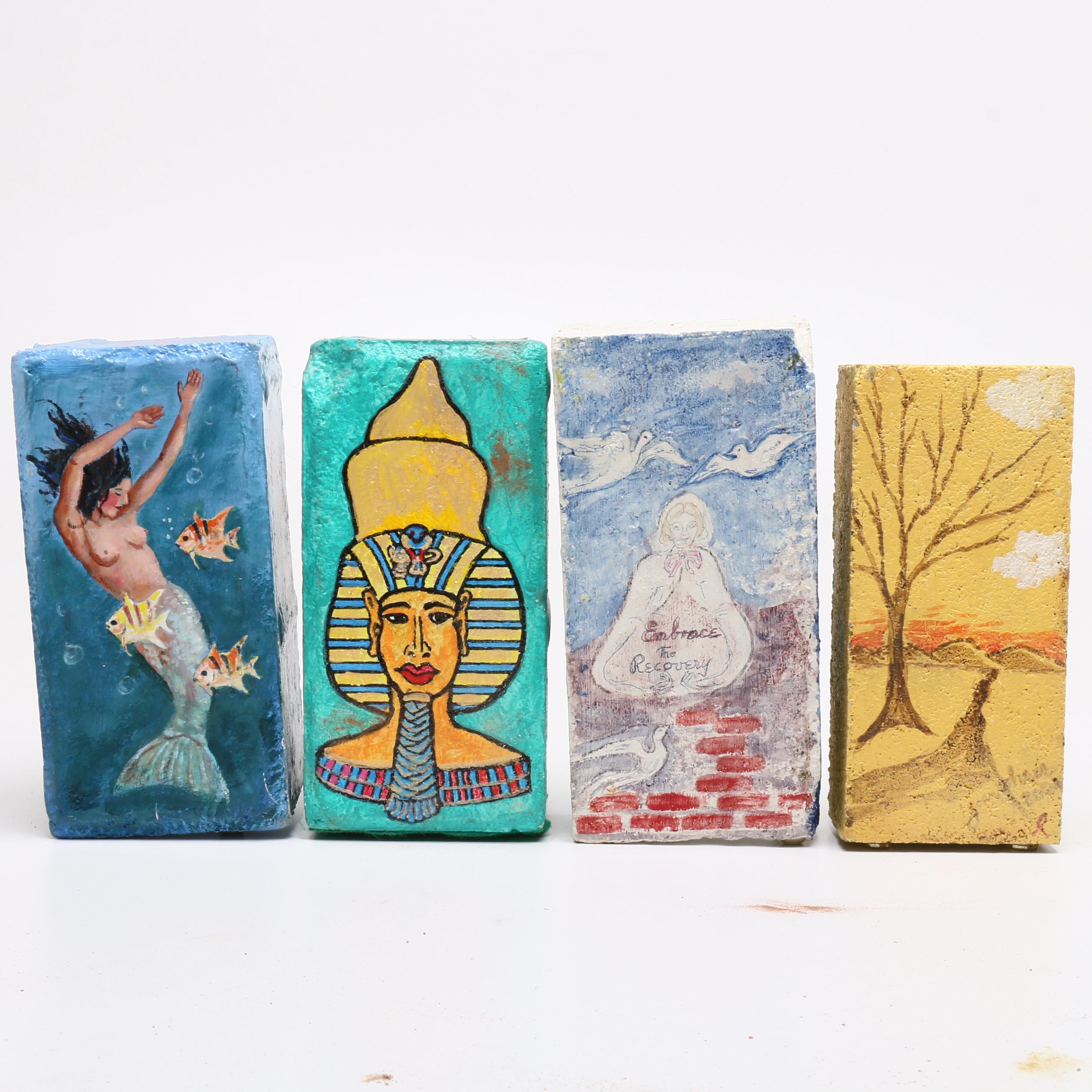 Group of Painted Bricks