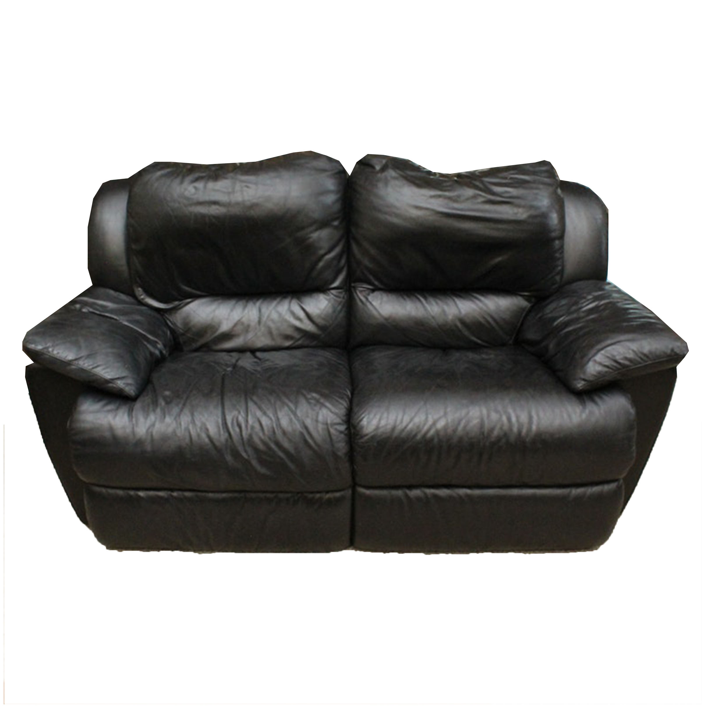 Contemporary Leather Upholstered Recliner Sofa