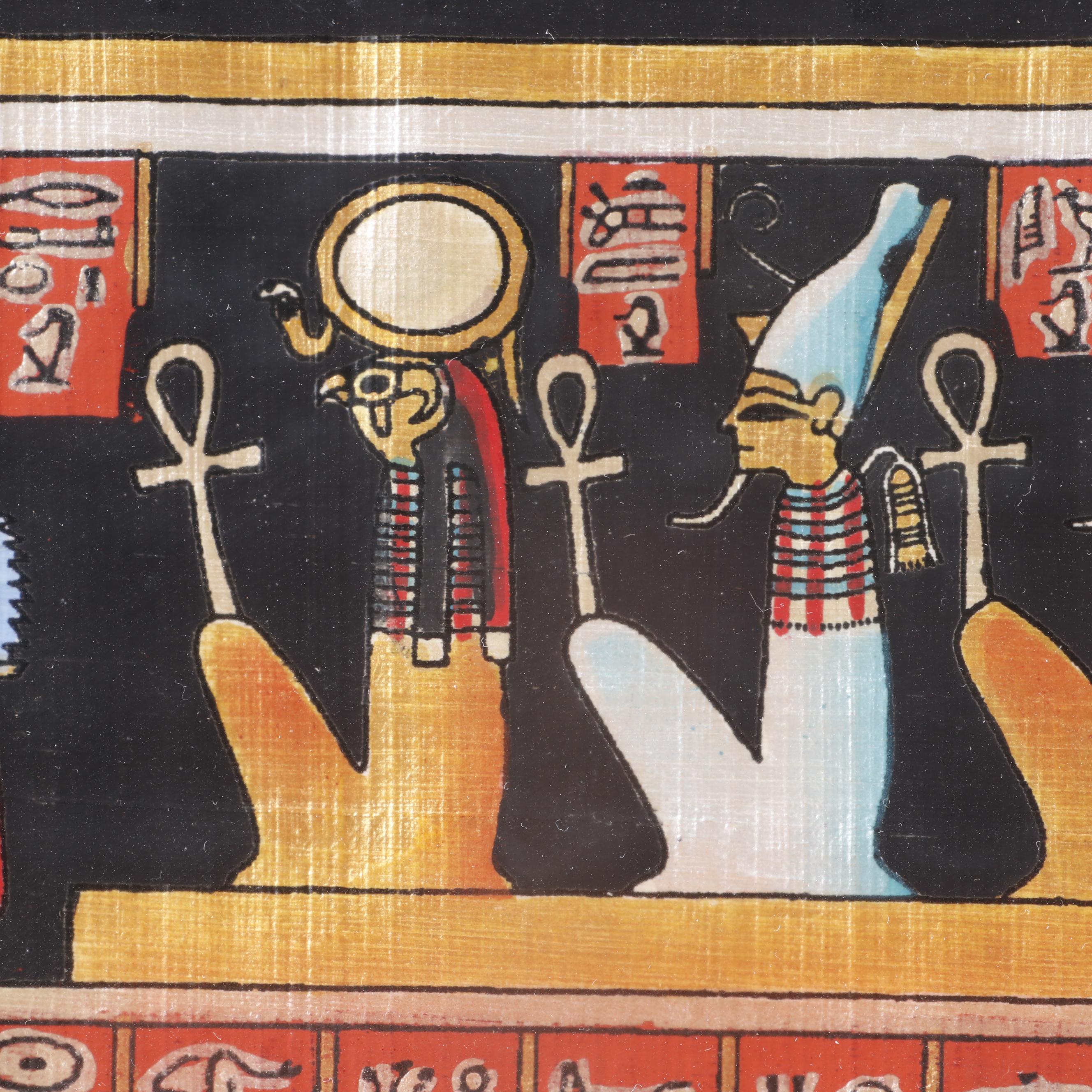 Khedn Egyptian Style Mixed Media Painting