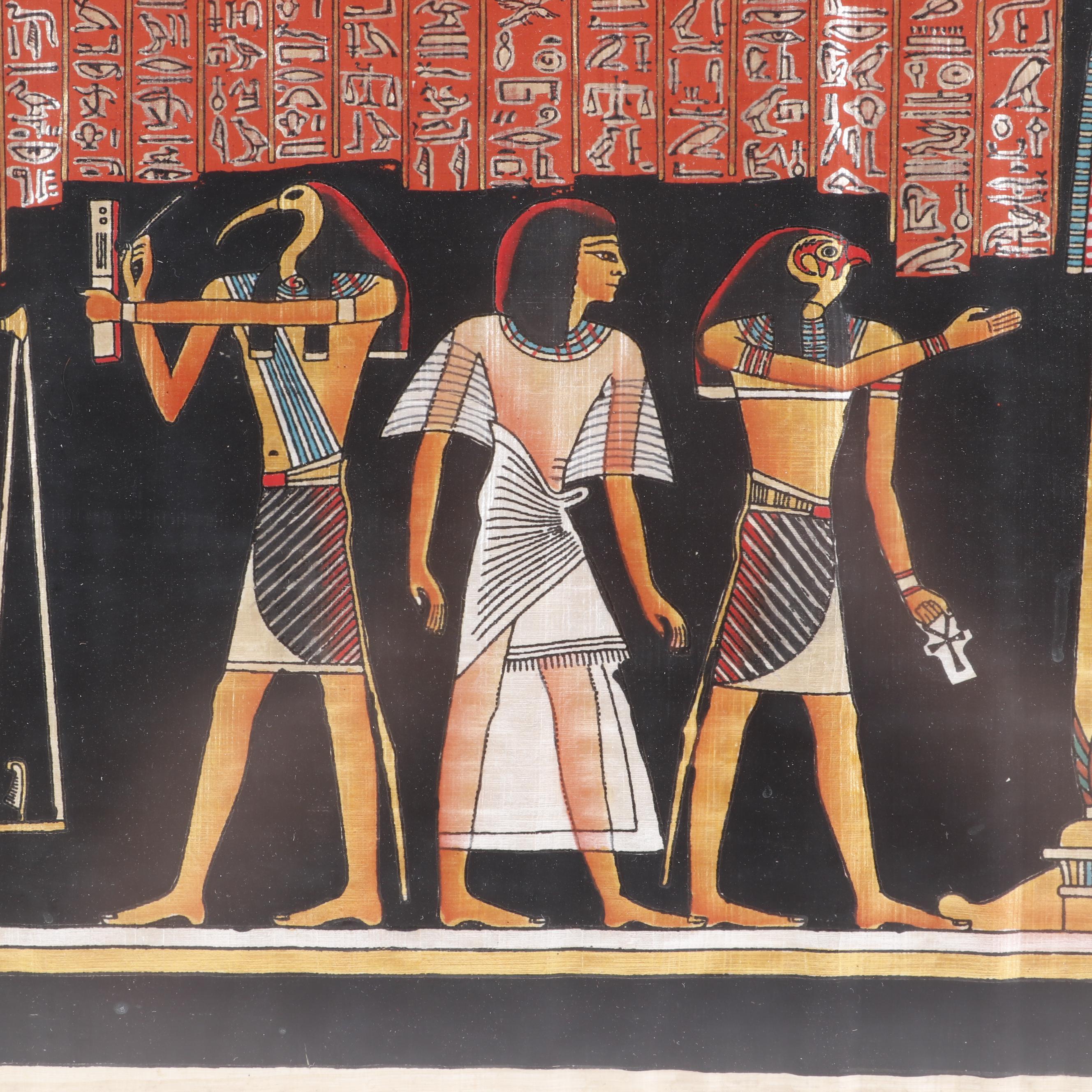 Khedn Egyptian Style Mixed Media Painting