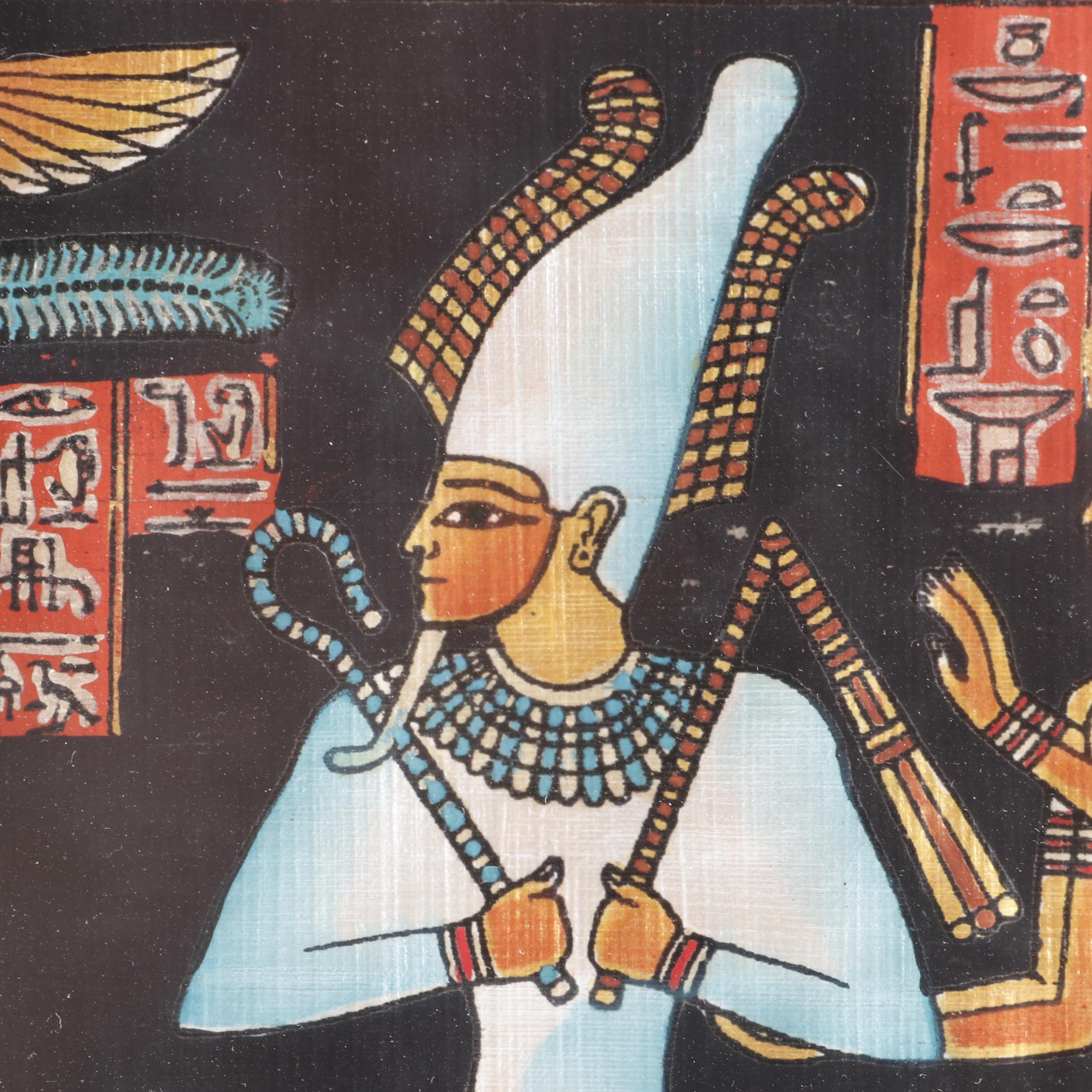 Khedn Egyptian Style Mixed Media Painting