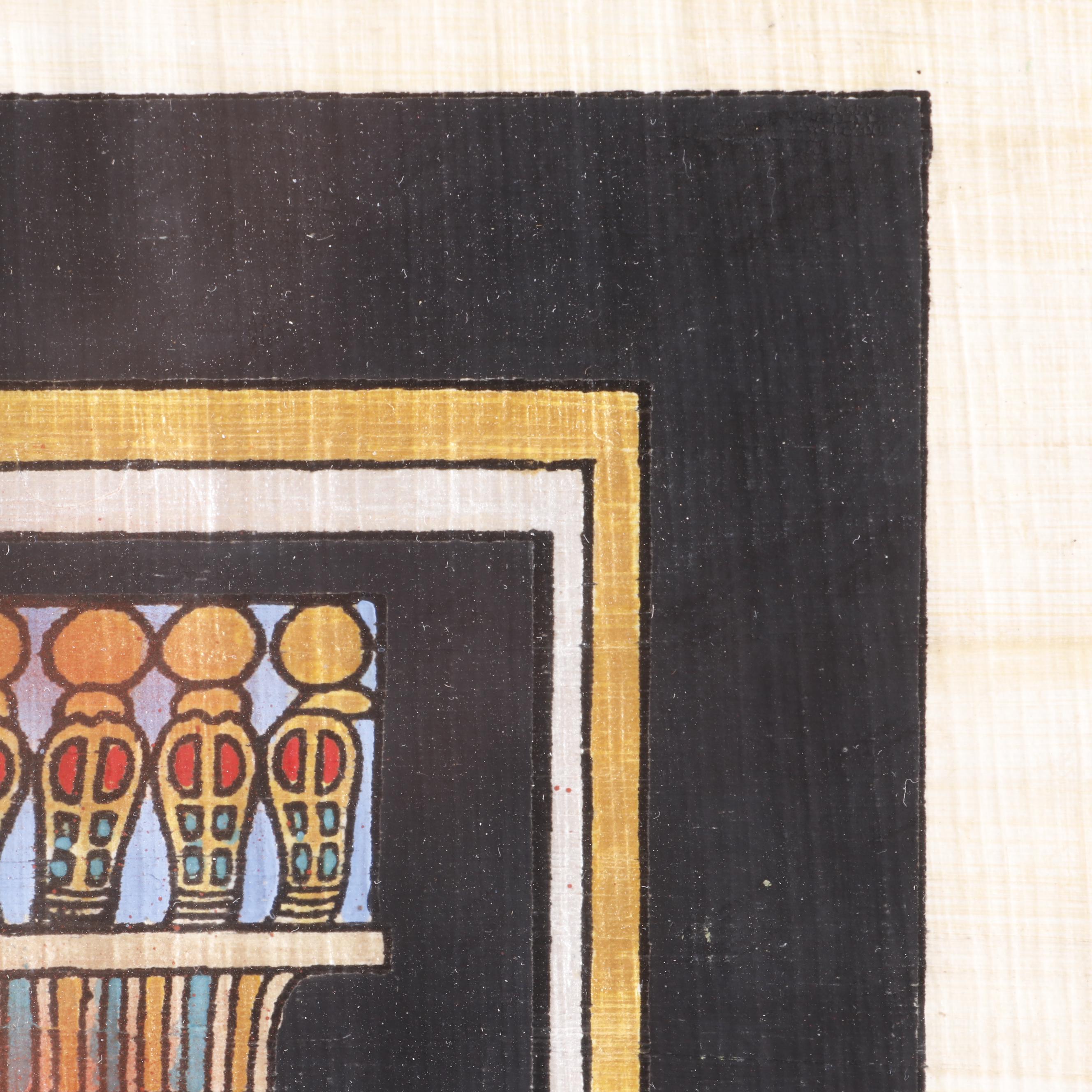 Khedn Egyptian Style Mixed Media Painting