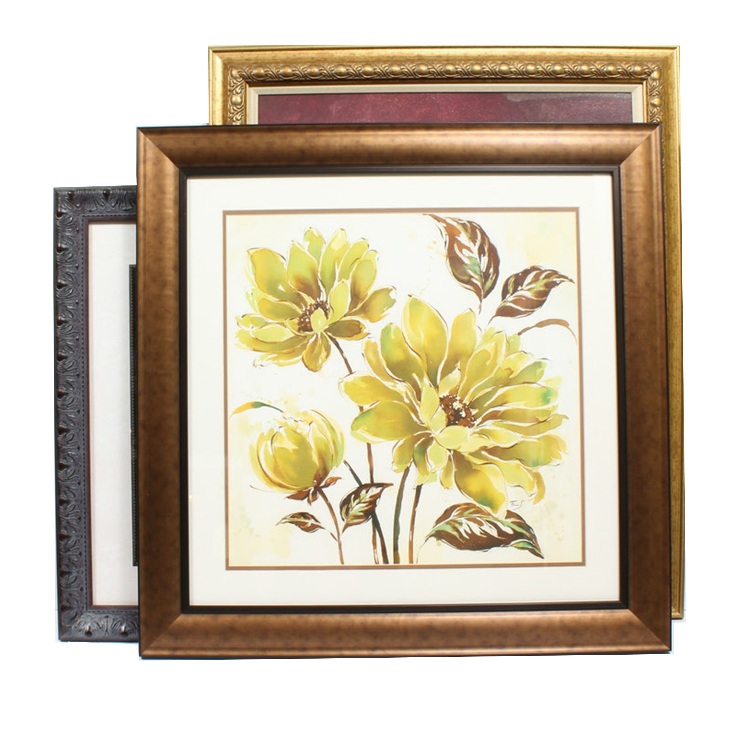 Floral Themed Offset Lithograph Wall Art