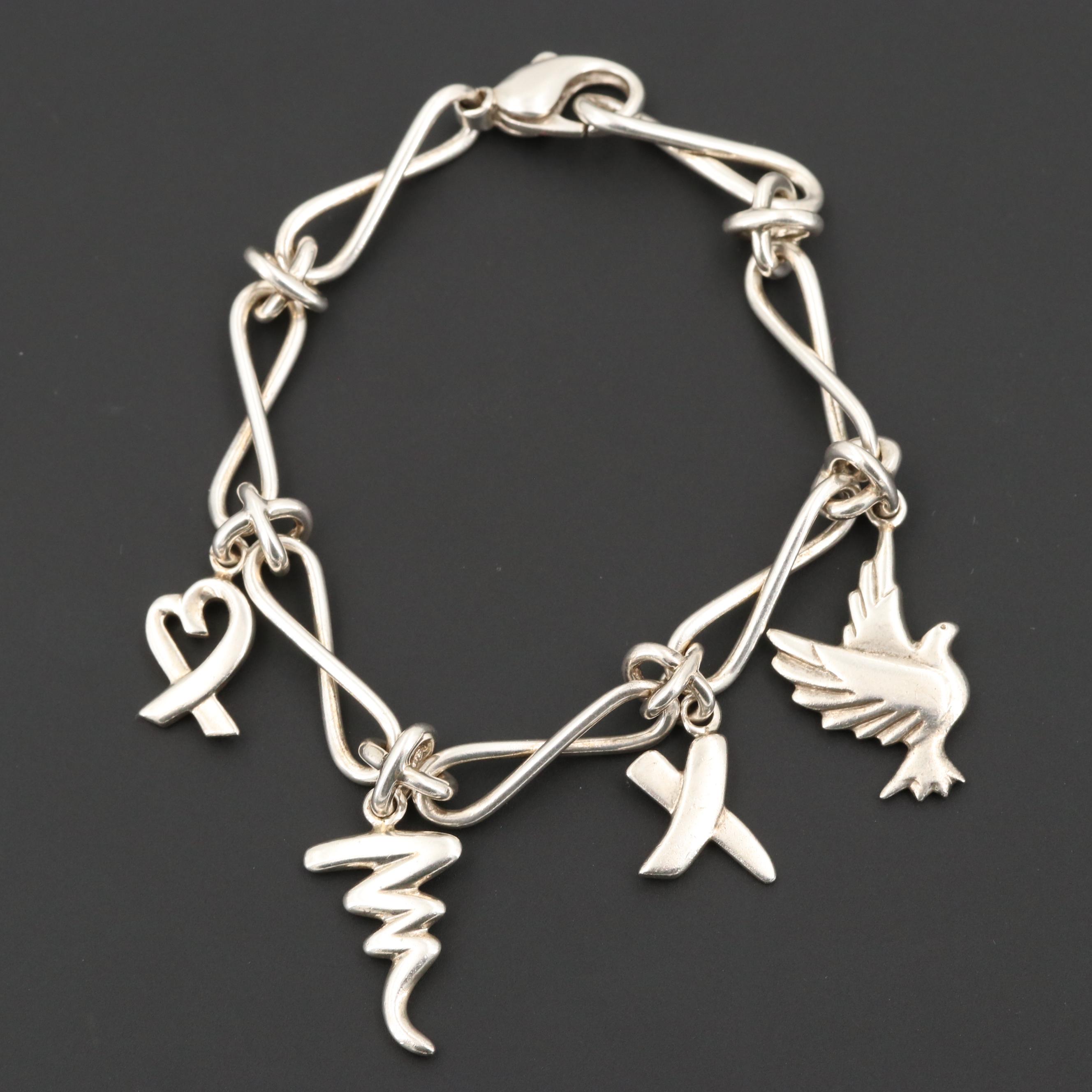 Paloma Picasso For Tiffany & Co. Sterling Silver Charm Bracelet