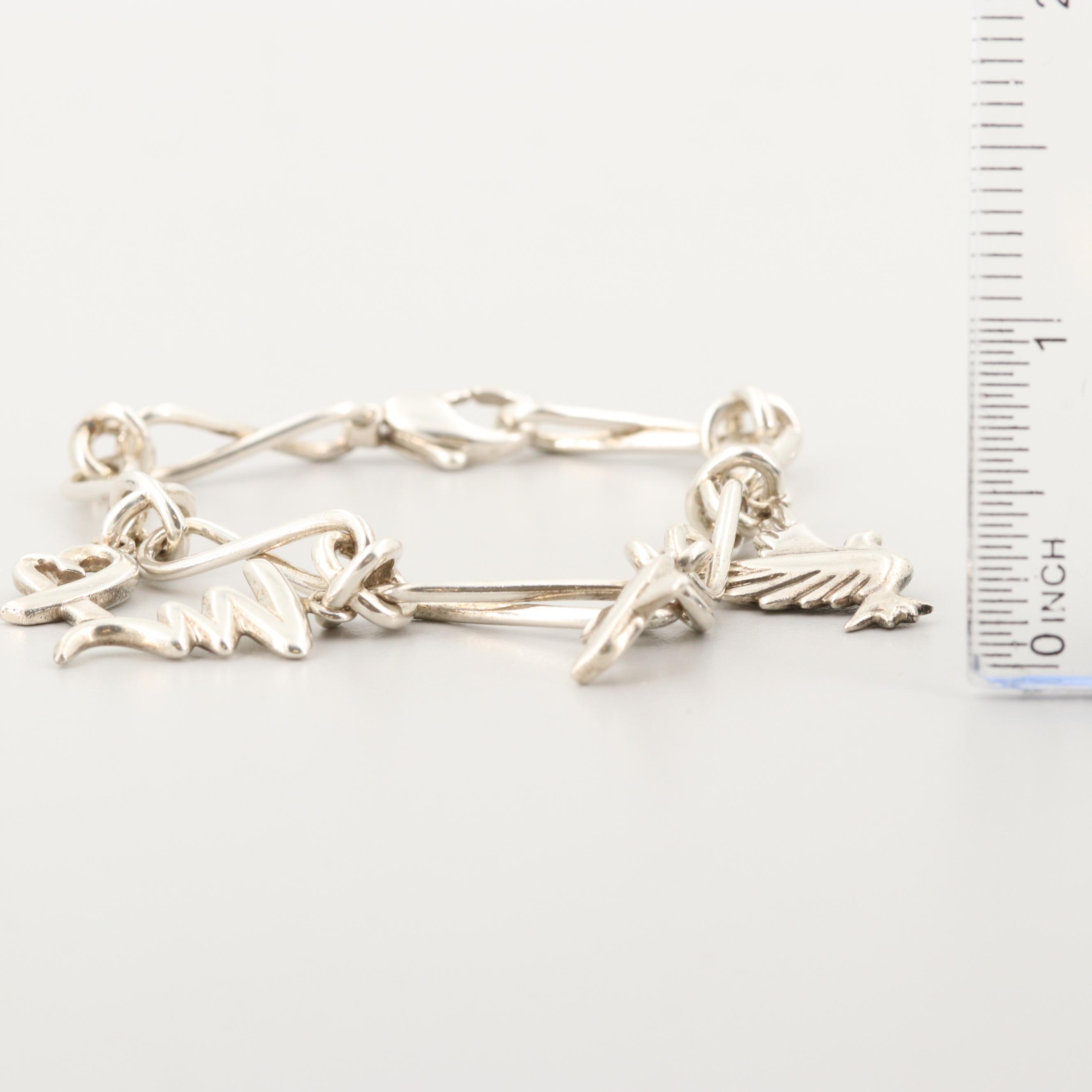 Paloma Picasso For Tiffany & Co. Sterling Silver Charm Bracelet