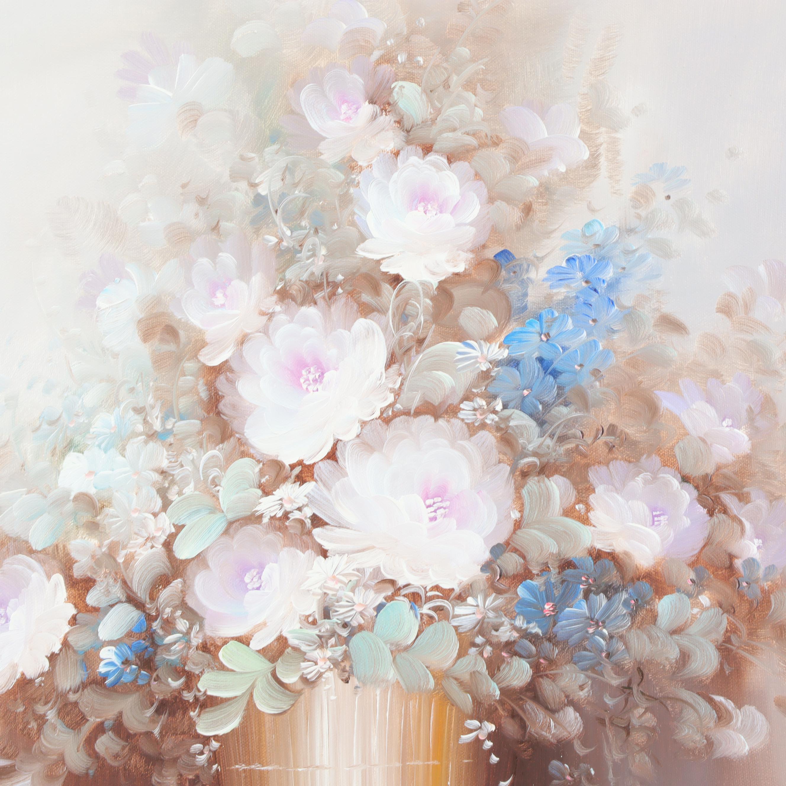 R. Thomas Floral Still Life Oil Painting