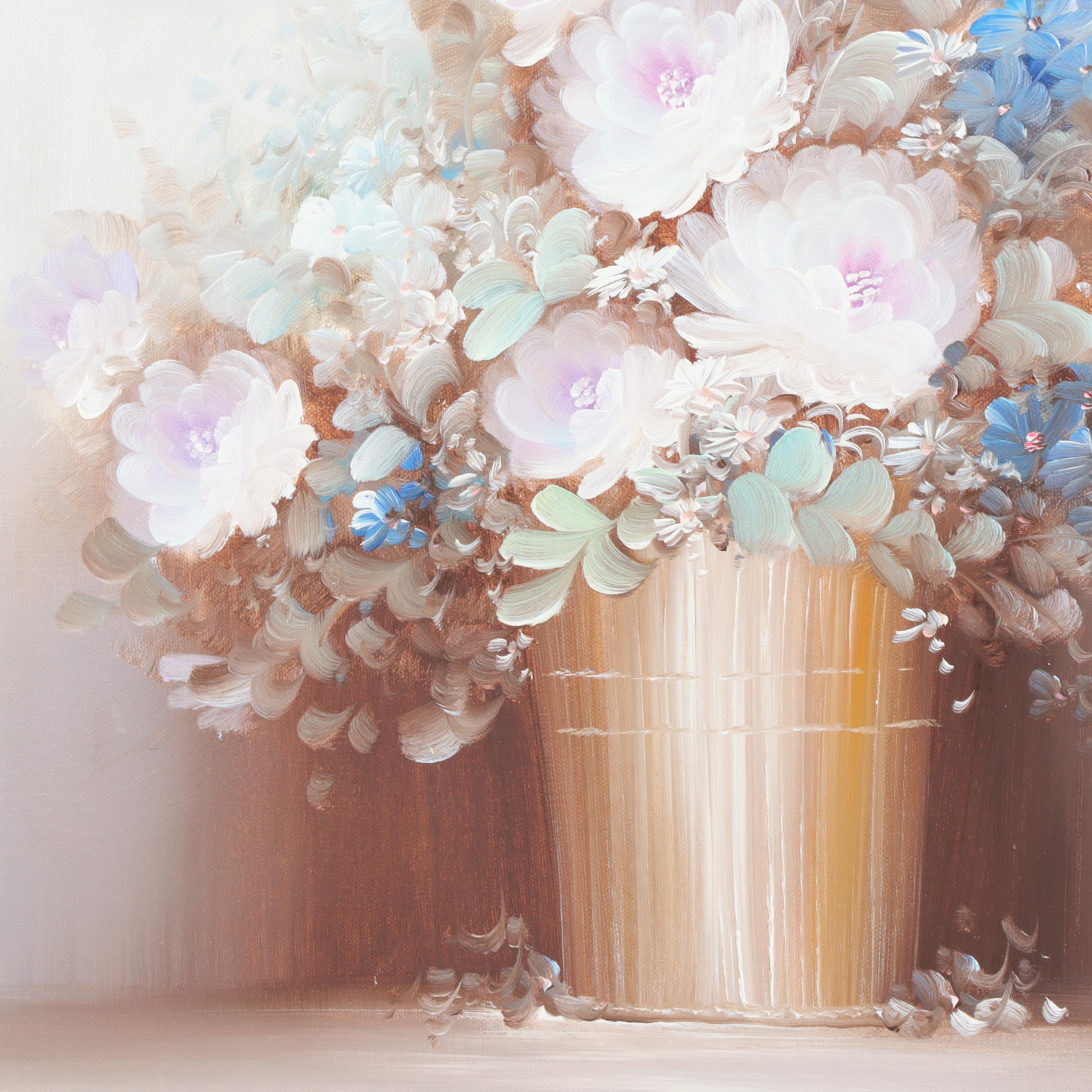 R. Thomas Floral Still Life Oil Painting