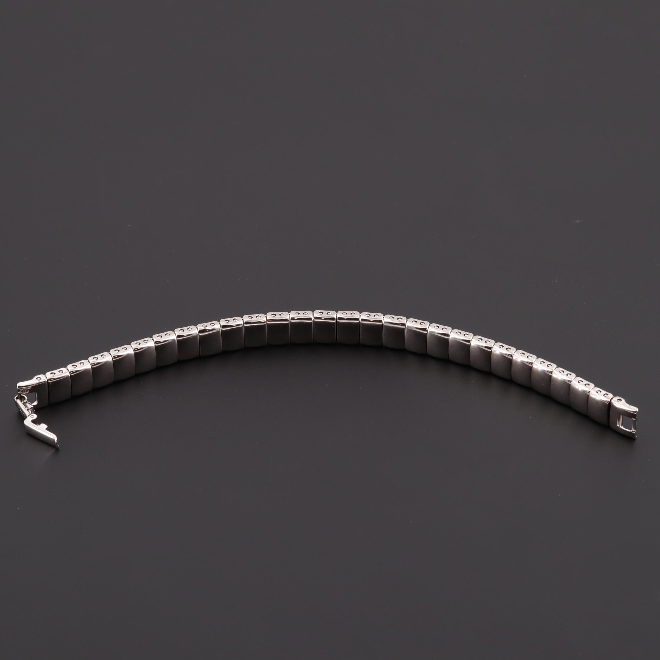 Joan Rivers Silver Tone Fancy Flat Link Bracelet