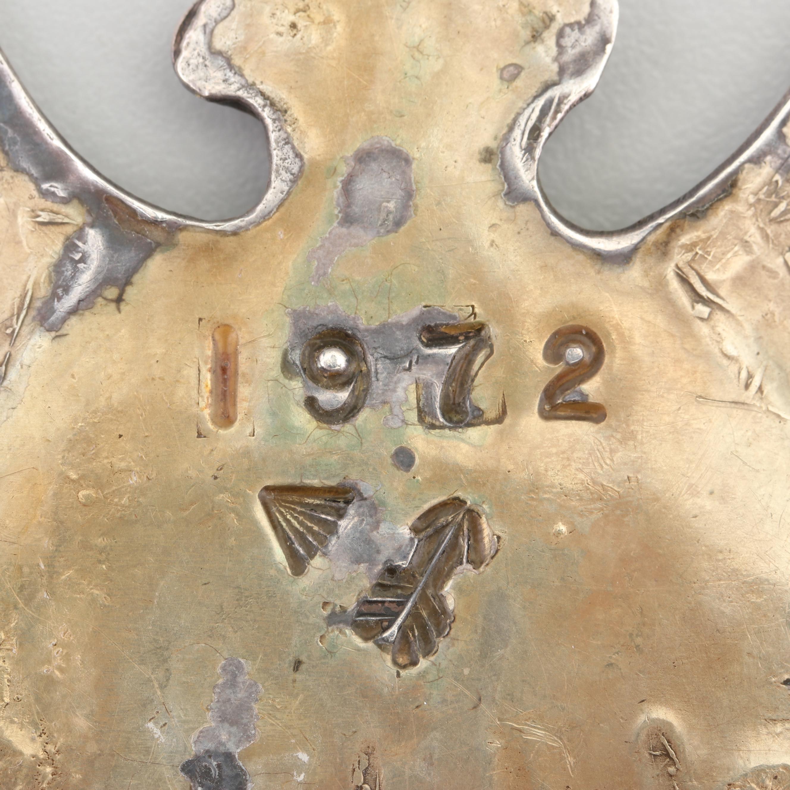 Art Lewis Choctaw Sterling Silver Thunderbird Pendant Turquoise Necklace