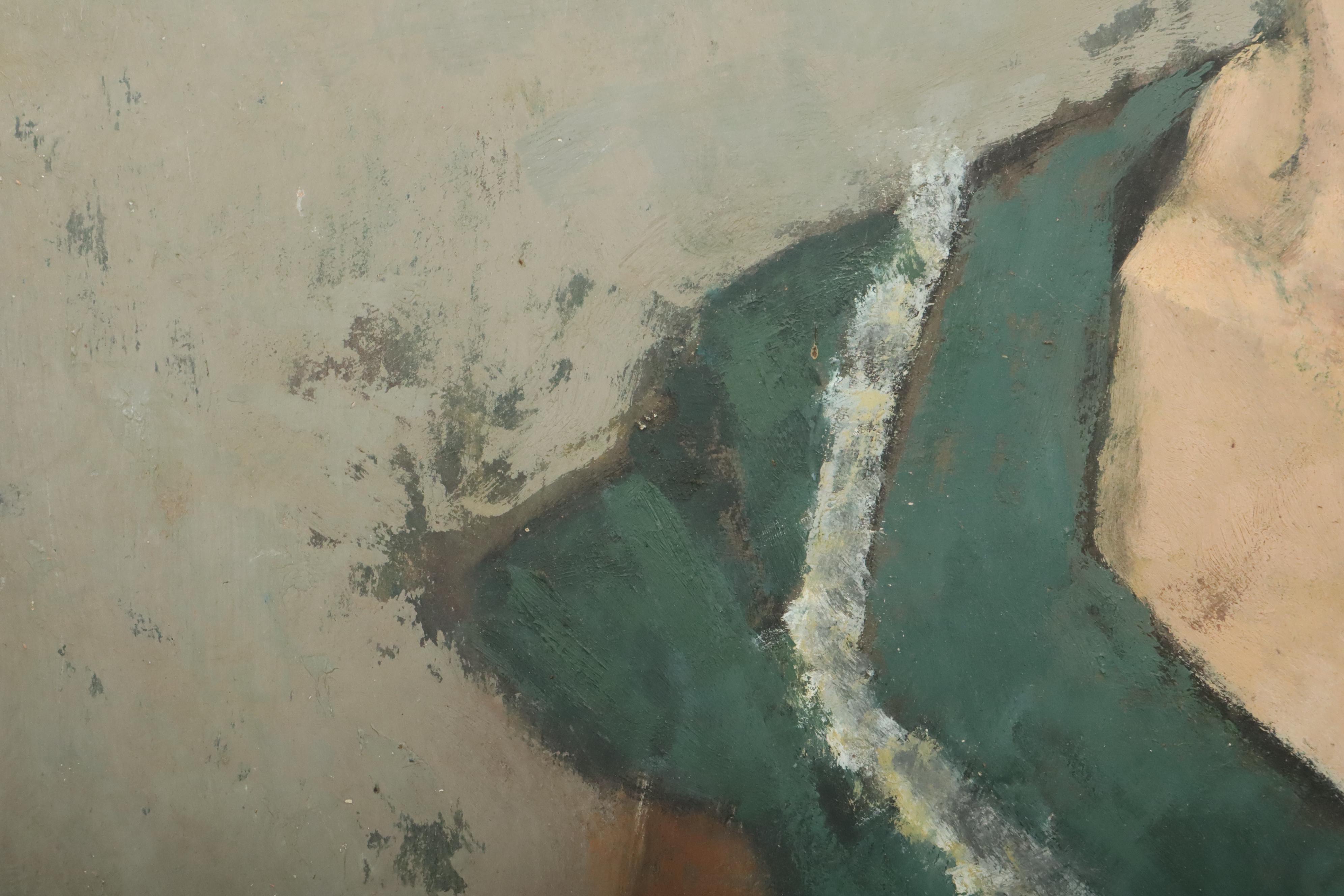 Mid 20th Century Female Portrait Oil Painting